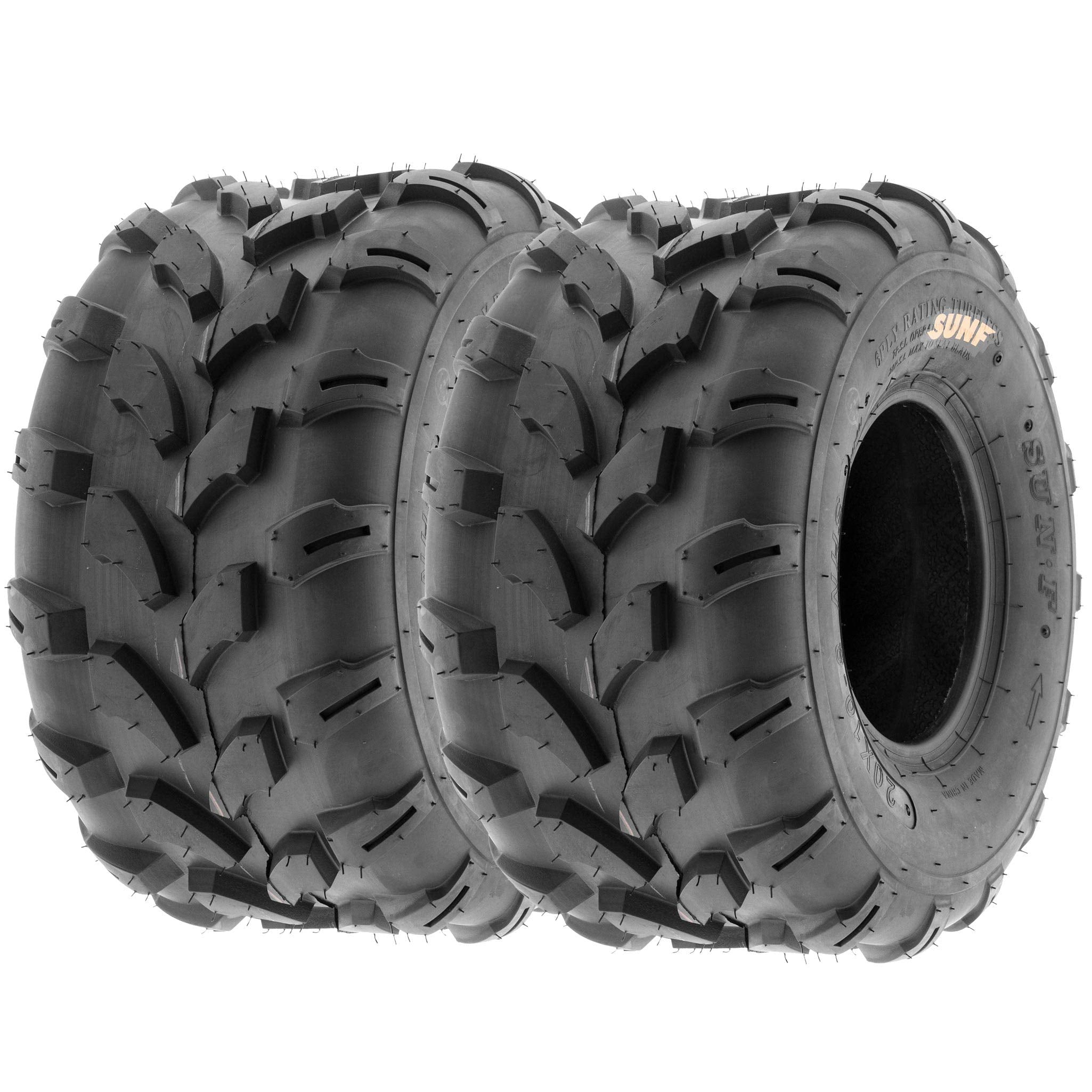 SunF A003 ATV/UTV/Lawn-Mowers Off-Road Tires 18x9.5-8, 6 ply Utility Cart Turf Tires (set of 2)