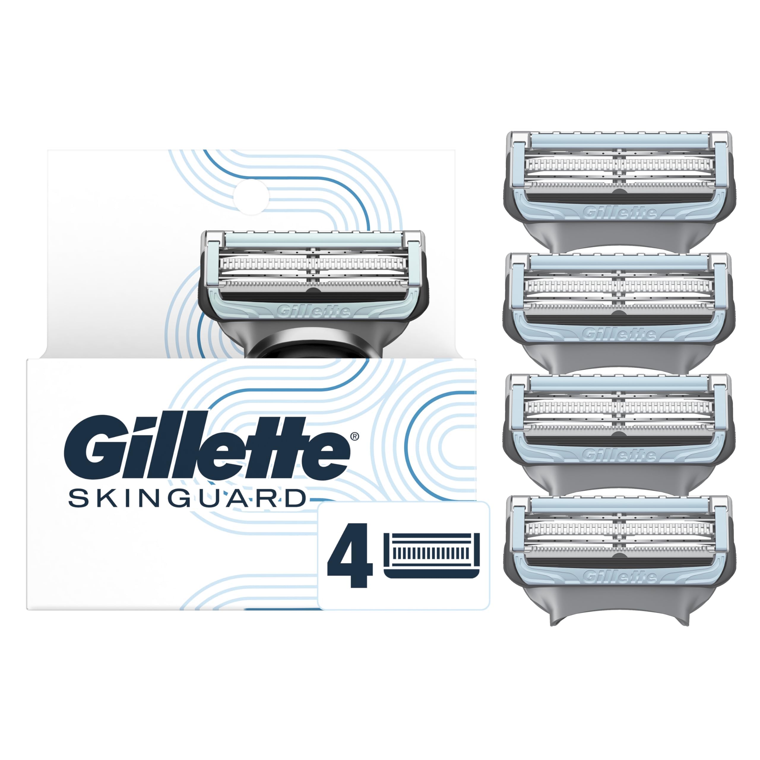 Gillette Skinguard Men'S Razor Blades, 4 Blade Refills