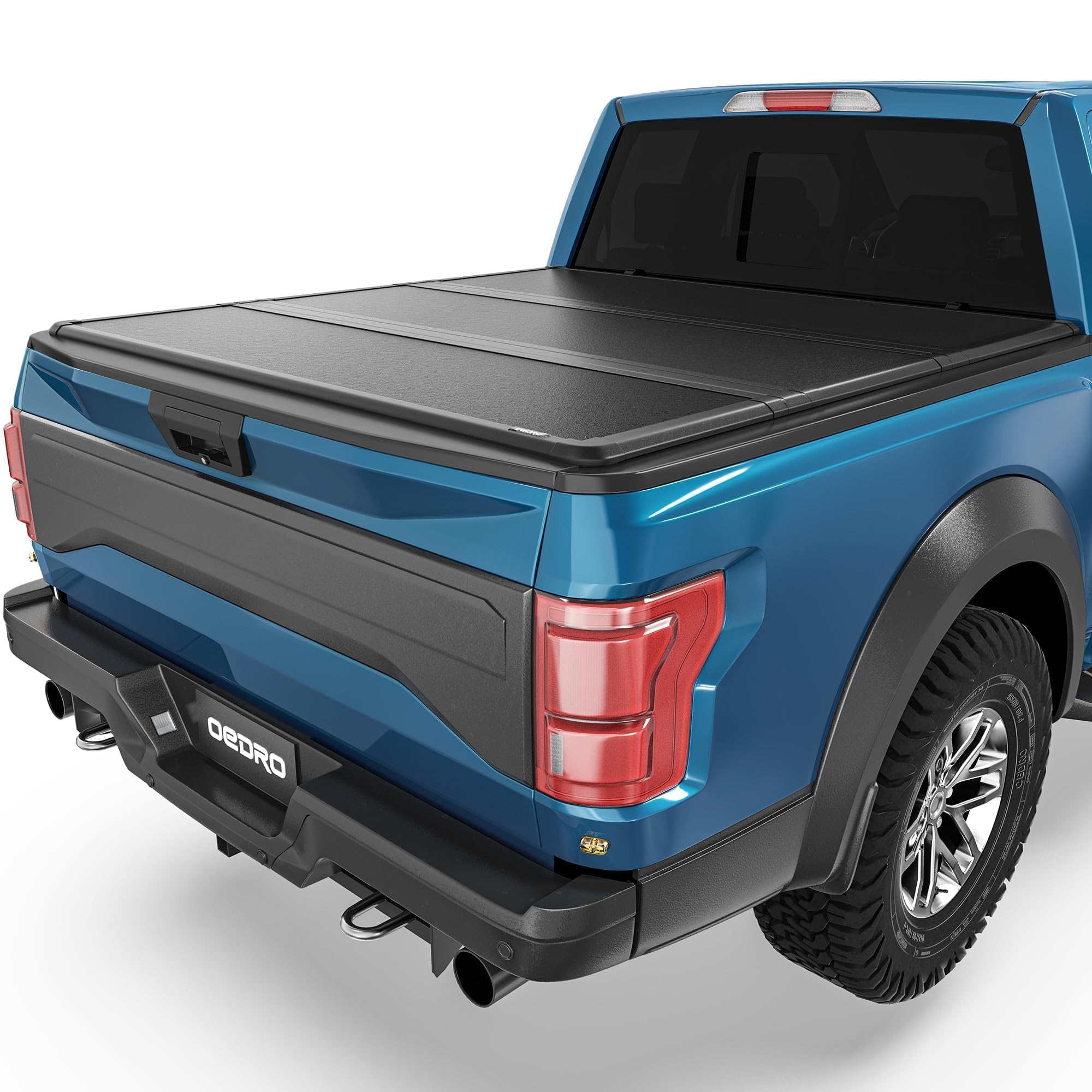OEDRO FRP Hard Tri-fold Tonneau Cover Fold Truck Bed Covers Compatible with 2015-2025 Ford F150 F-150 with 5.5 Feet Bed