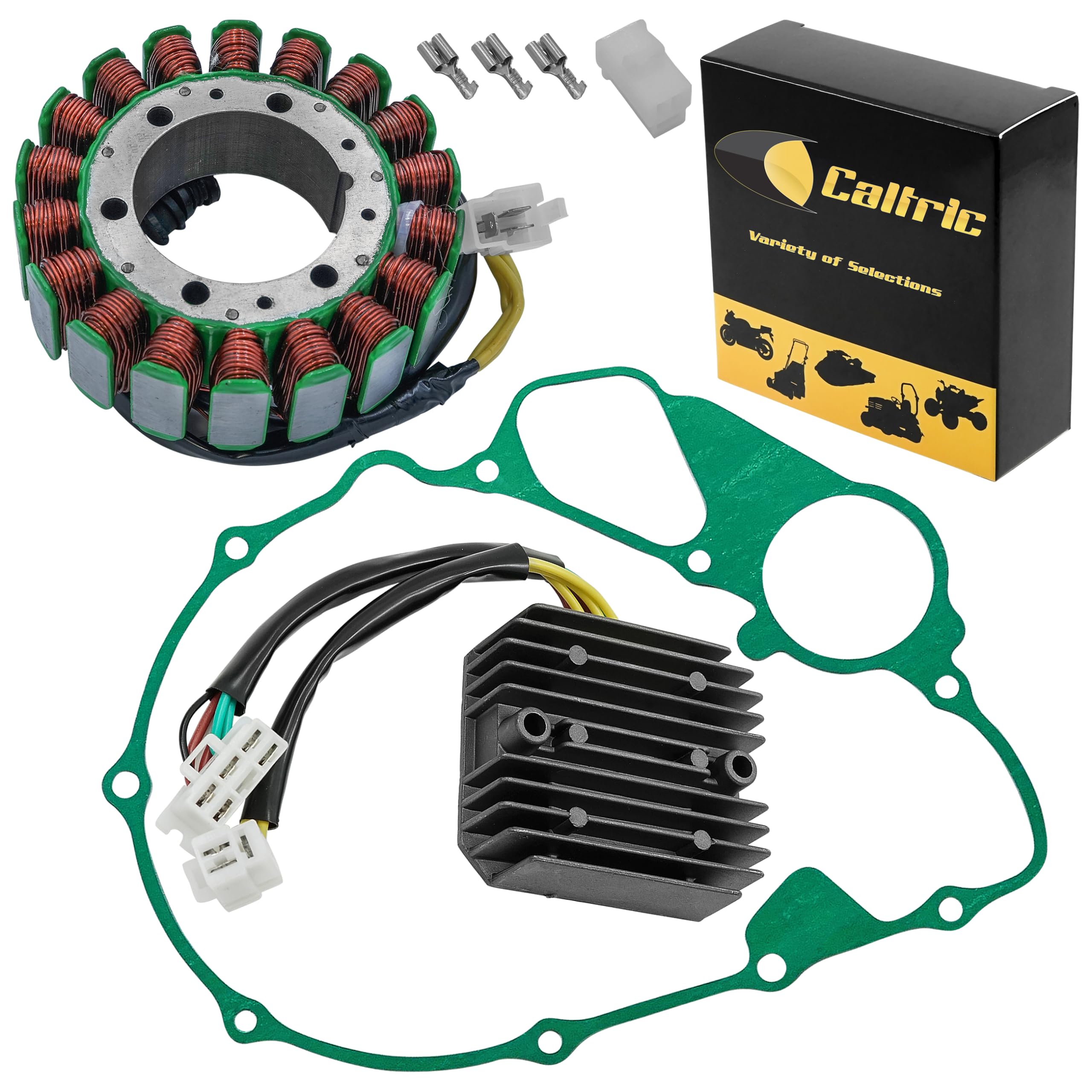 Caltric Stator & Gasket & Regulator Compatible With Honda Vt700C Vt-700C Shadow 700 1984 1985