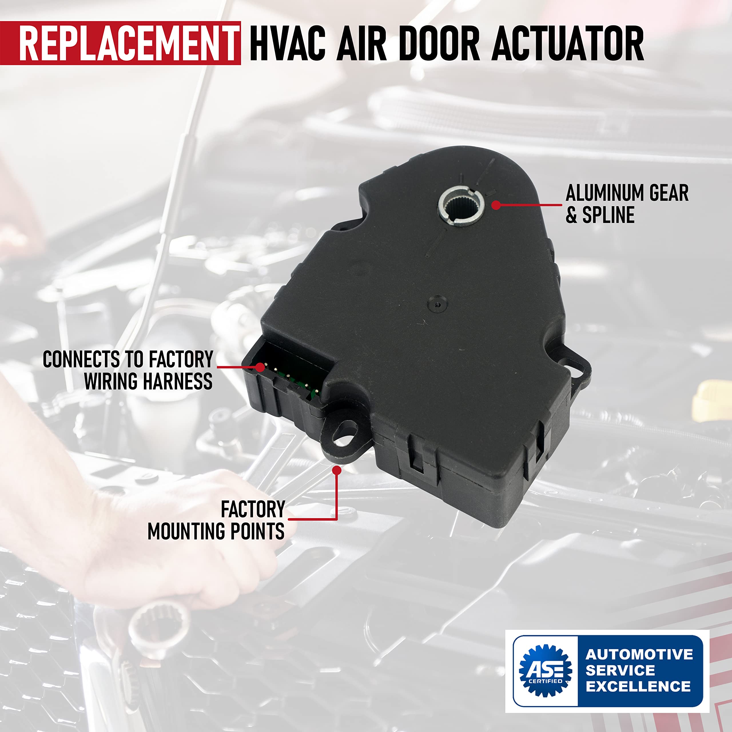 Hvac Air Blend Door Actuator - Replaces 15-73989, 604-140, 20826182, 1573989 - Compatible With Chevy Traverse 09-12, Gmc Acadia