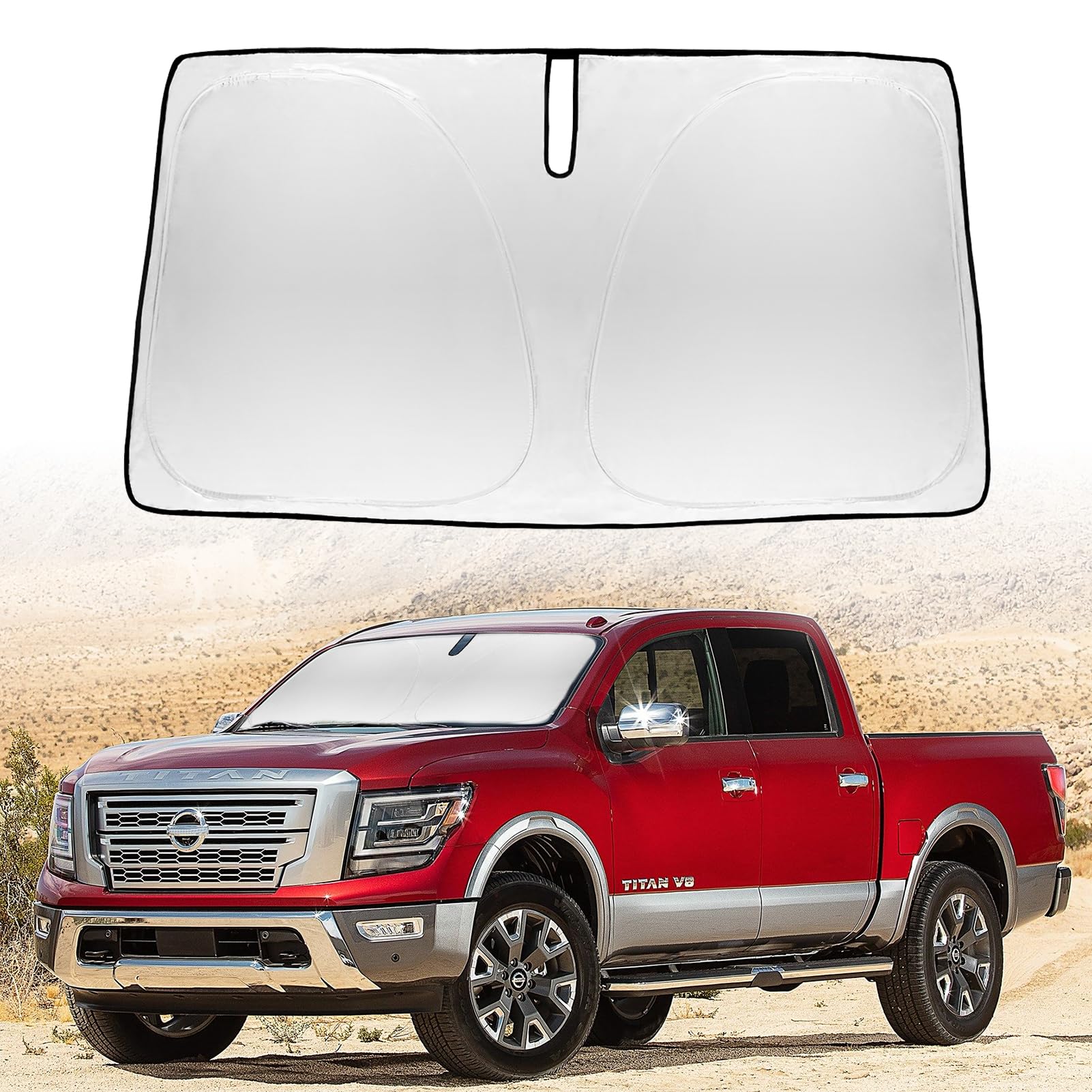 Sunshade Car Windshield Sun Shades For Titan 2024 Pickup Front Window Shield For Nissan Titan 2016-2023 Windshield Cover For 202