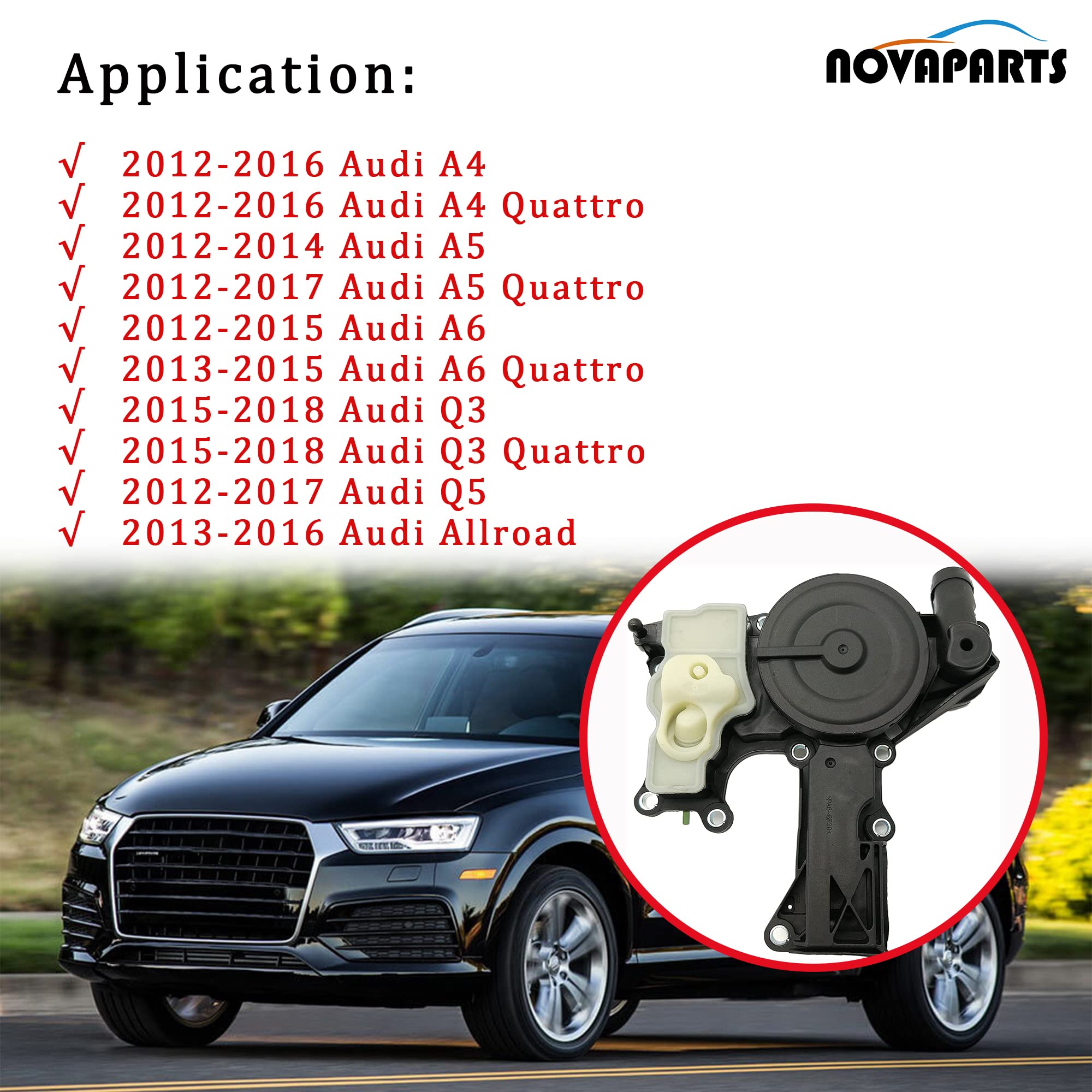 NOVAPARTS Oil Separator PCV Valve Cover Crankcase Vent Valve w/Gasket for 2012-2018 Audi Quattro A4 A5 A6 Q5 Allroad 2.0T 06H103