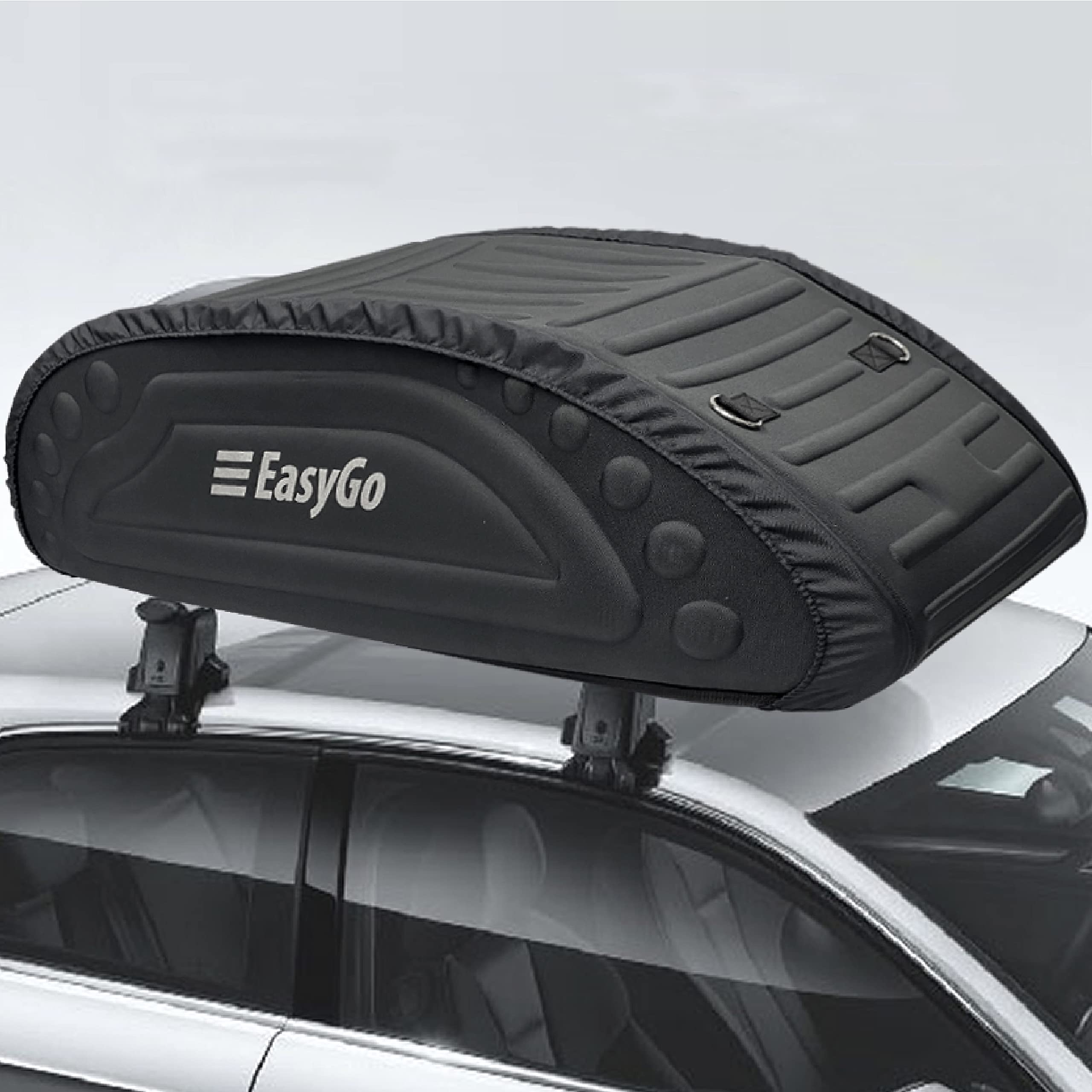 Aerodynamic Car Rooftop Cargo Carrier Bag - Soft Roof Top Luggage Bag For All Vehicles Suv With/Without Rack – Hard Sides - 4 Adjustable Straps – 8 Cubic Feet - Fold Flat Storage Bag