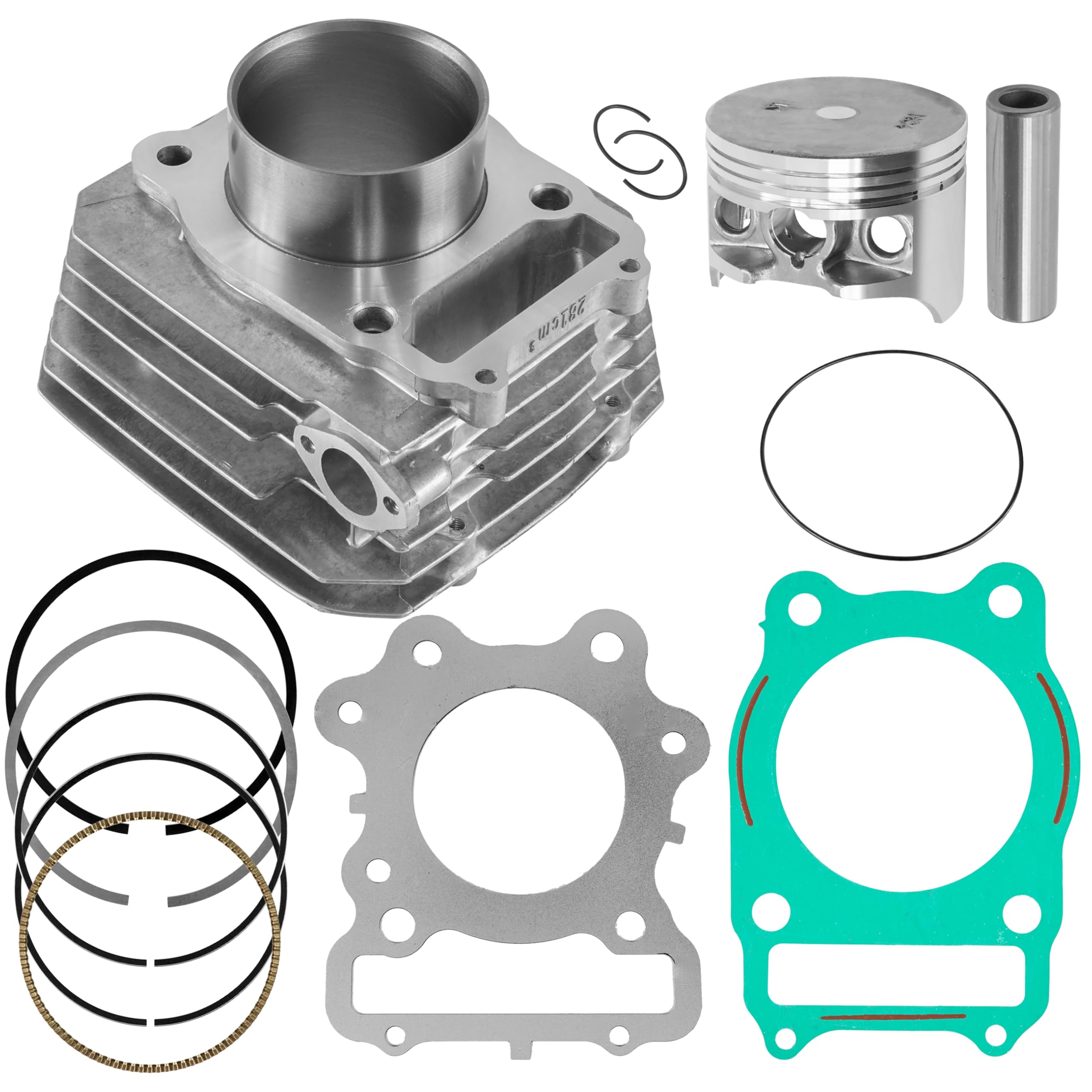 Caltric Cylinder with Gaskets O-Rings Piston & Piston Rings Compatible with Honda Big Red 250 ATC250ES ATC250SX 1985-1987 / Four
