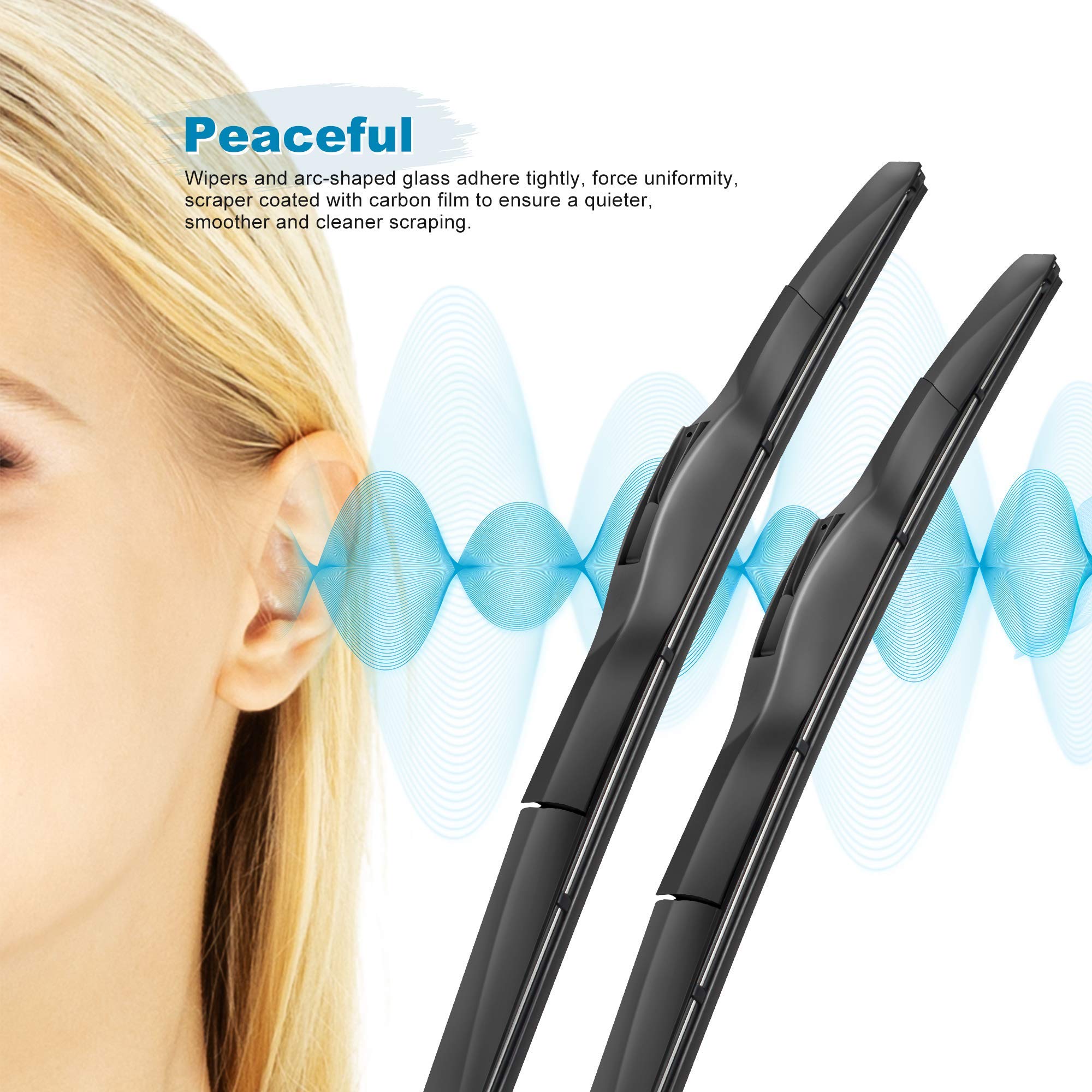 Ablewipe Windshield Wiper Baldes, 17 Front Window Wiper Blades Model: 18O13B (1 Piece)