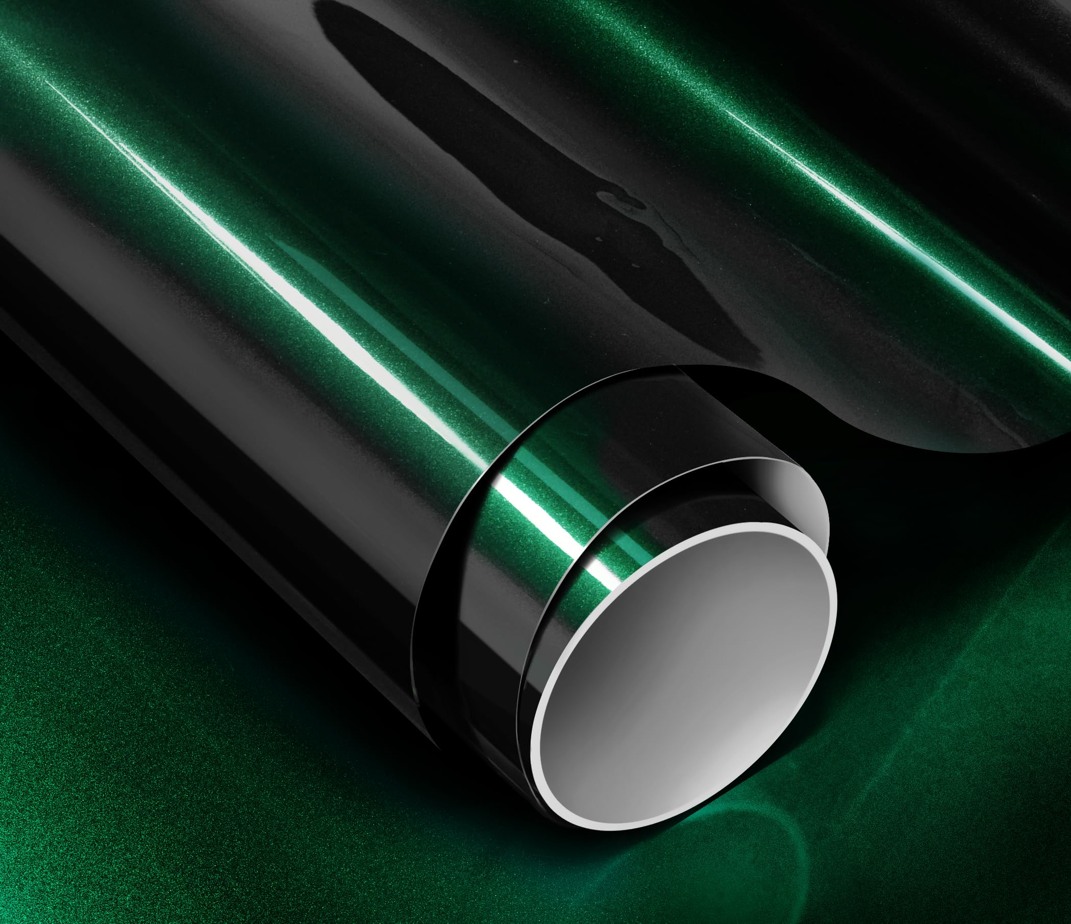 Colorfusion Ppf By Vvivid, Gloss Shadow Green Dry Apply Ppf Vinyl Car Wrap Roll 10Ft X 5Ft