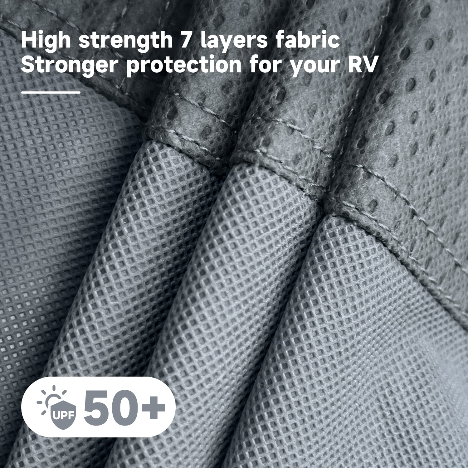 Vinpatio Rv Cover, 7 Layers Heavy Duty Rv & Trailer Cover, Toy Hauler Cover Fits 14'-16' Rv Travel Trailer Camper Cover With Ton