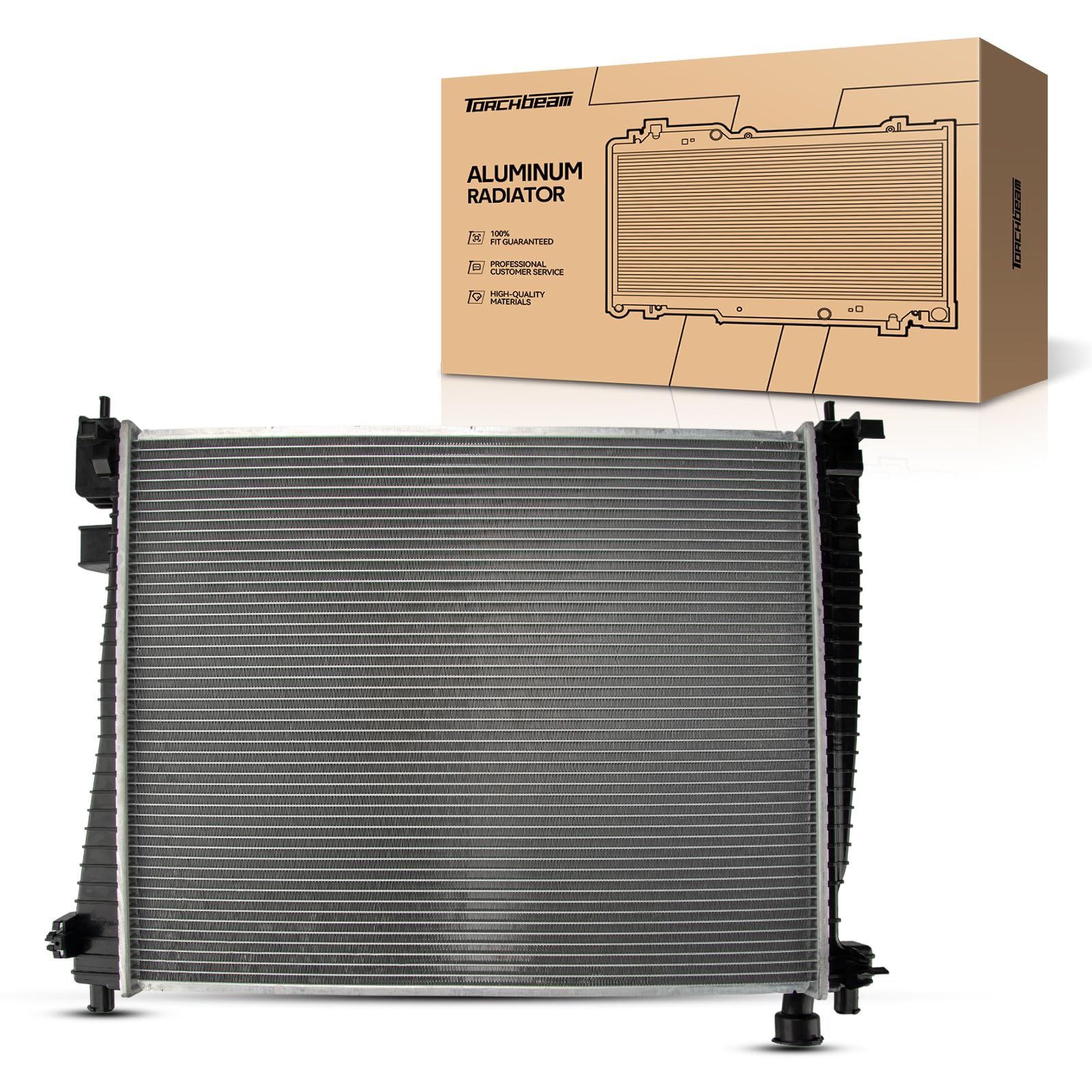 Torchbeam Vehicle Radiator Replacement For 2011-2021 Grand Cherokee 2011-2014 Durango 2015-2024 Durango 5.7L 2018-2024 Durango 6