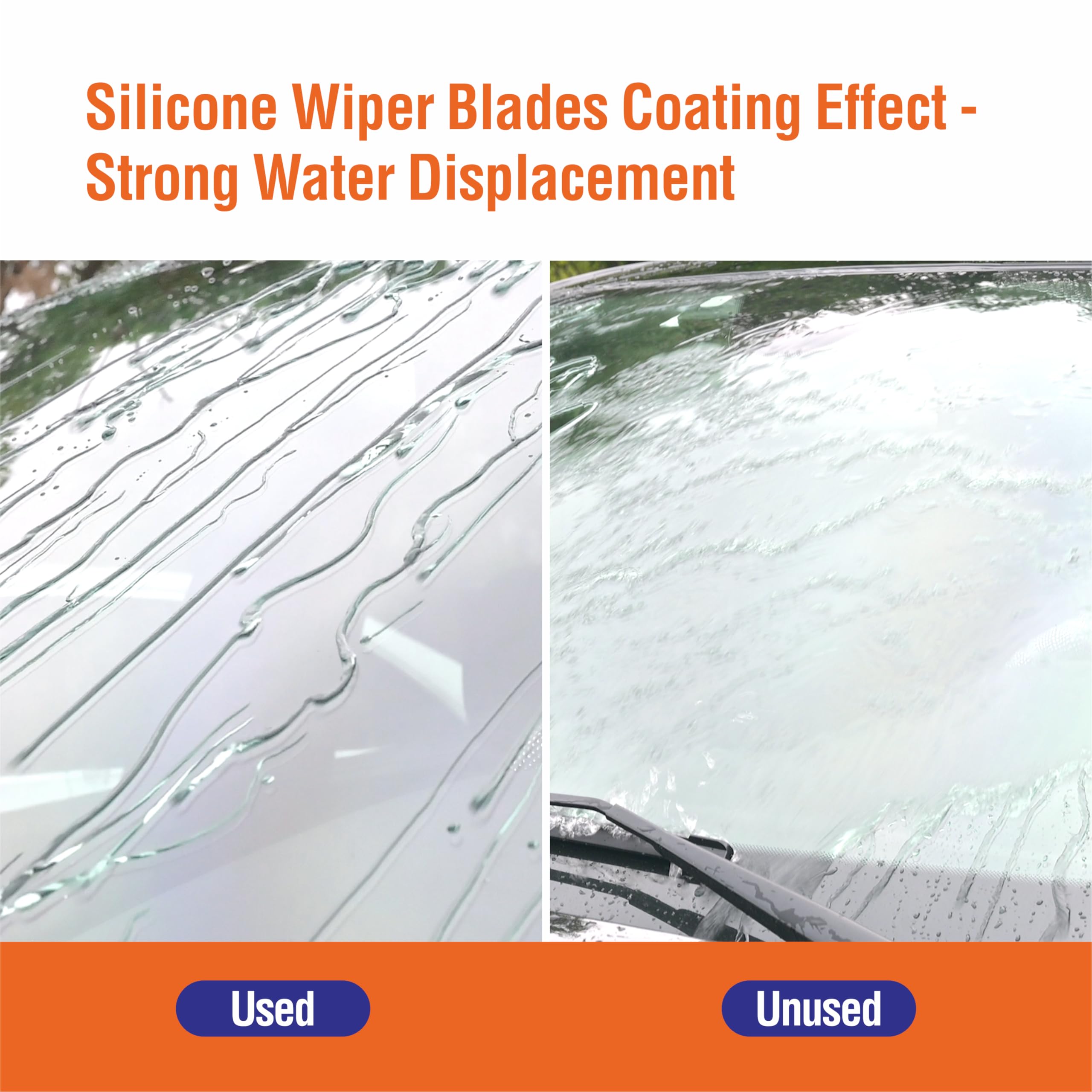 Wowiper Silicone Windshield Wiper Blades With Rear Wiper Blade For Nissan Rogue 2008-2013, All-Season Automotive Replacement Win