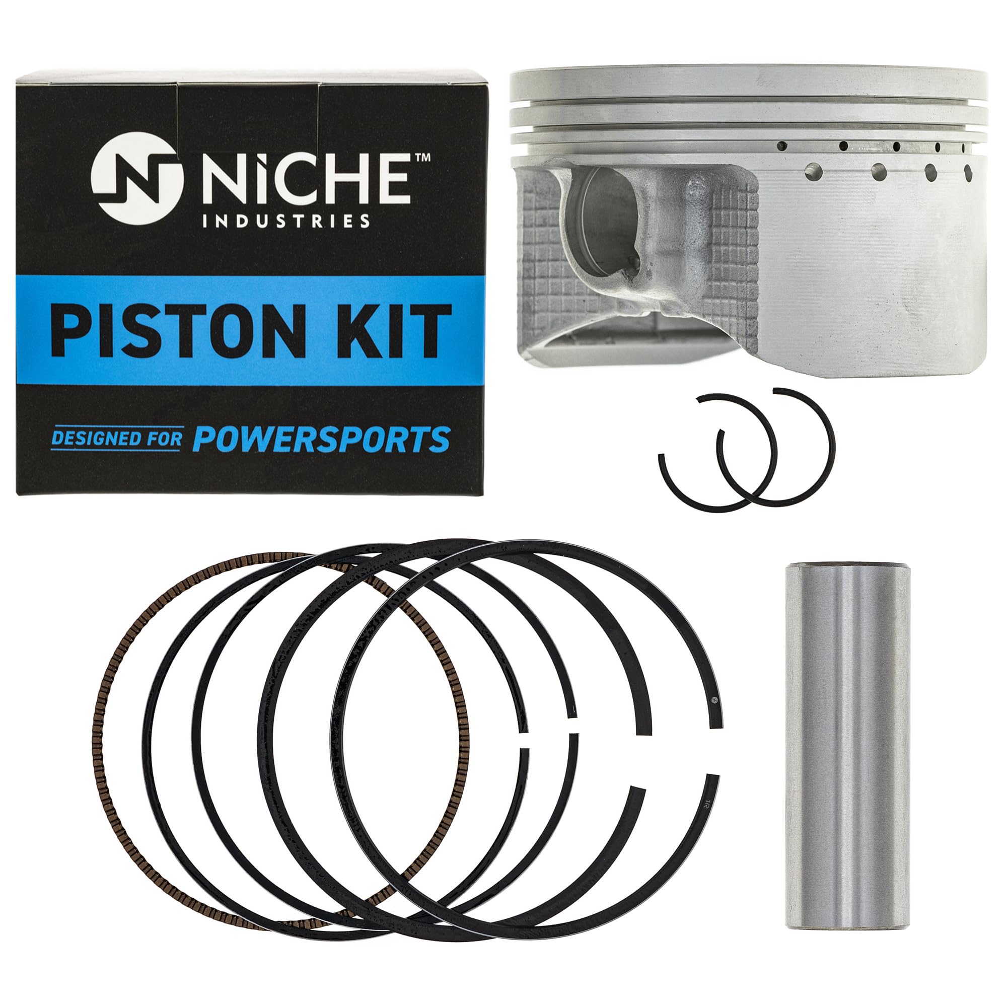 NICHE Cylinder Piston Gasket Kit for Yamaha Kodiak, Rhino, Grizzly, Wolverine 450 - Gray - OEM Replacement 5ND-11310-00-00 5GH-113