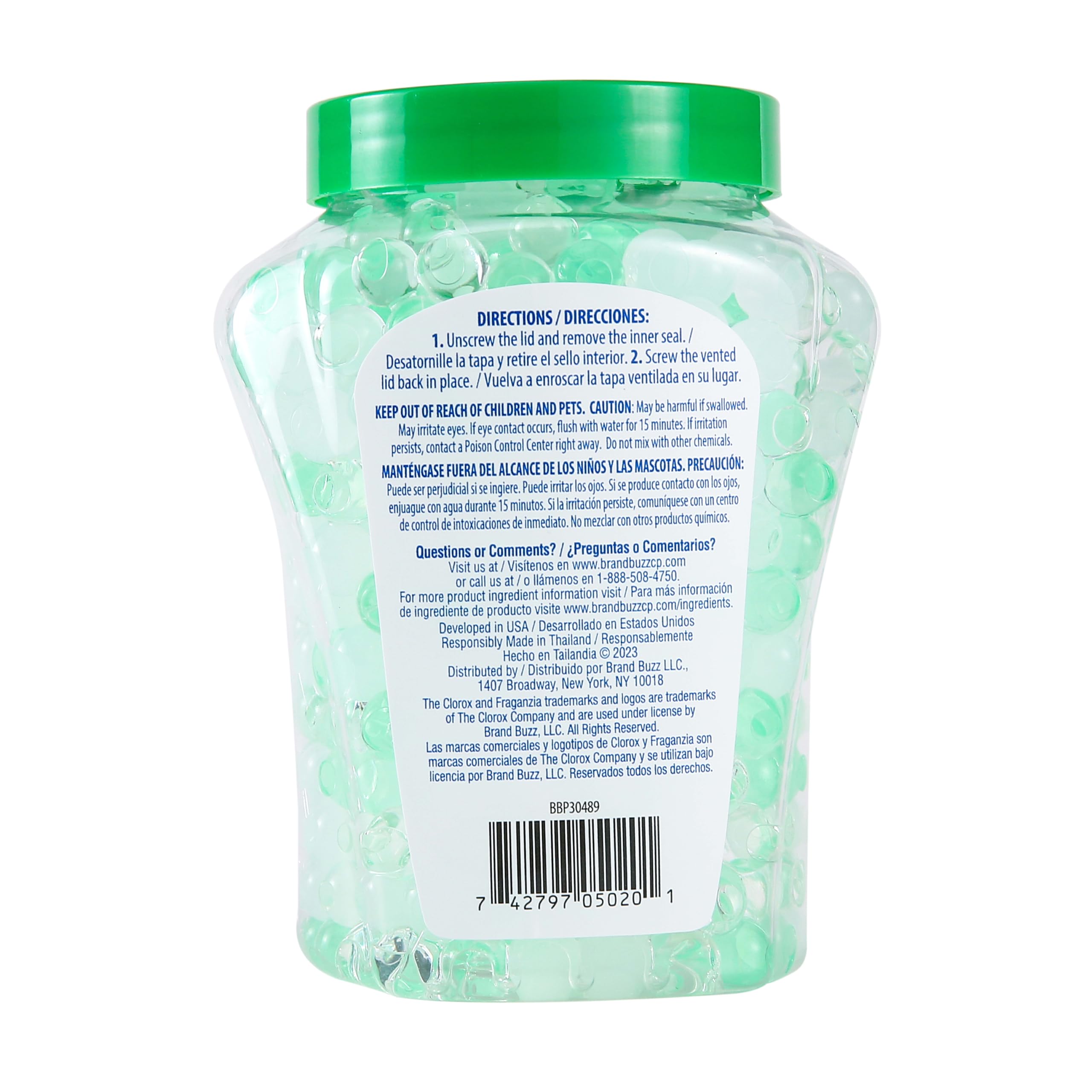 Clorox Fraganzia Crystal Beads Air Freshener, White Lily Bloom, 12 Fl Oz - Long-Lasting Odor Eliminator for Home, Car, or Office