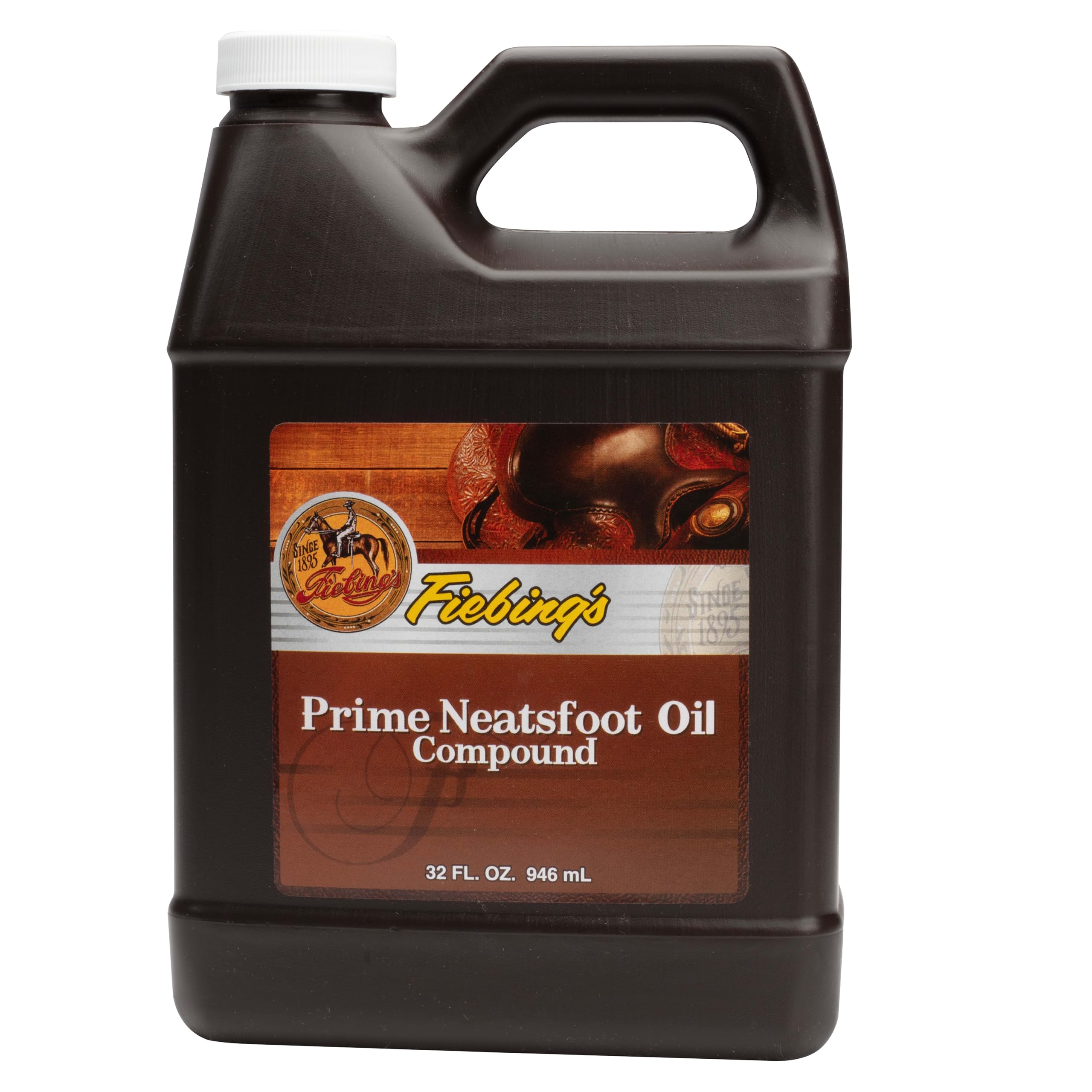 Fiebing's Prime Neatsfoot Oil 32 Fl Oz - Leather Conditioner & Preservative with Synthetic & Natural Animal Oil - Waterproof, So