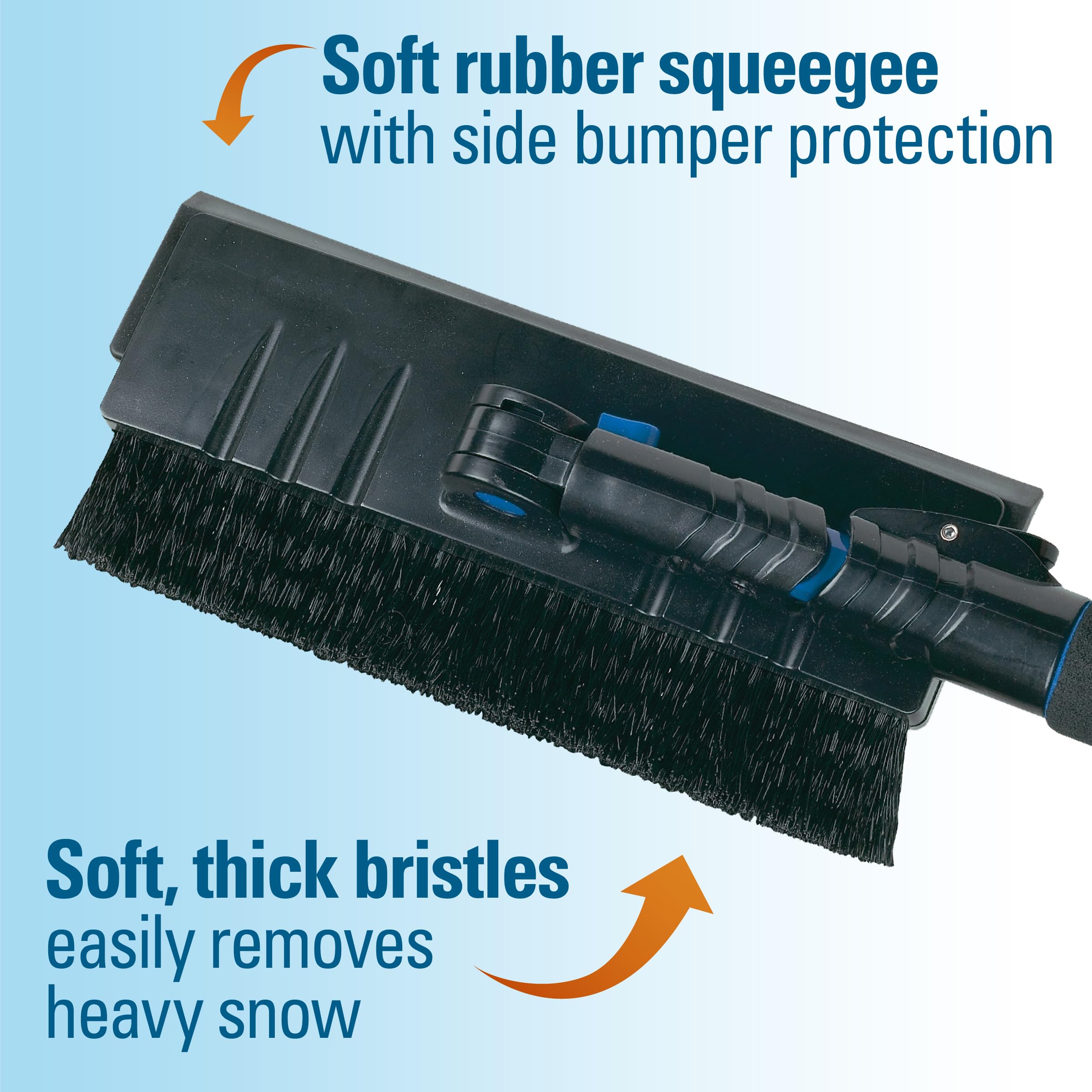 Subzero 14015 54'' Avalanche Snowbroom For Truck, Car With Pivoting Brush Head And Squeegee