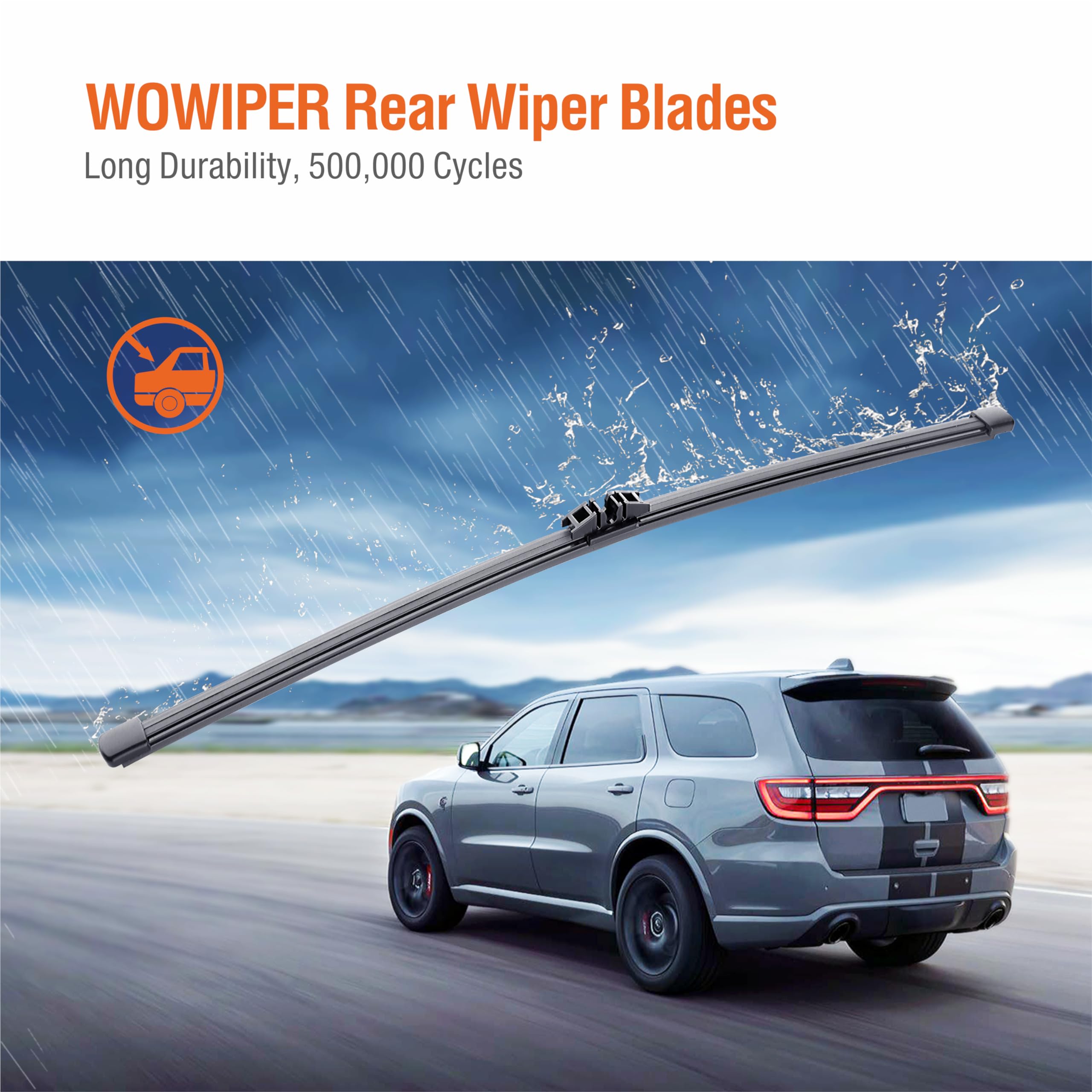 Wowiper 11 Inch (A283H) Rear Wiper Blade Replacement For Ford Explorer 2020-2010 Ecosport 2020-2018 Fiesta 2019-2017/Bmw X3 2020