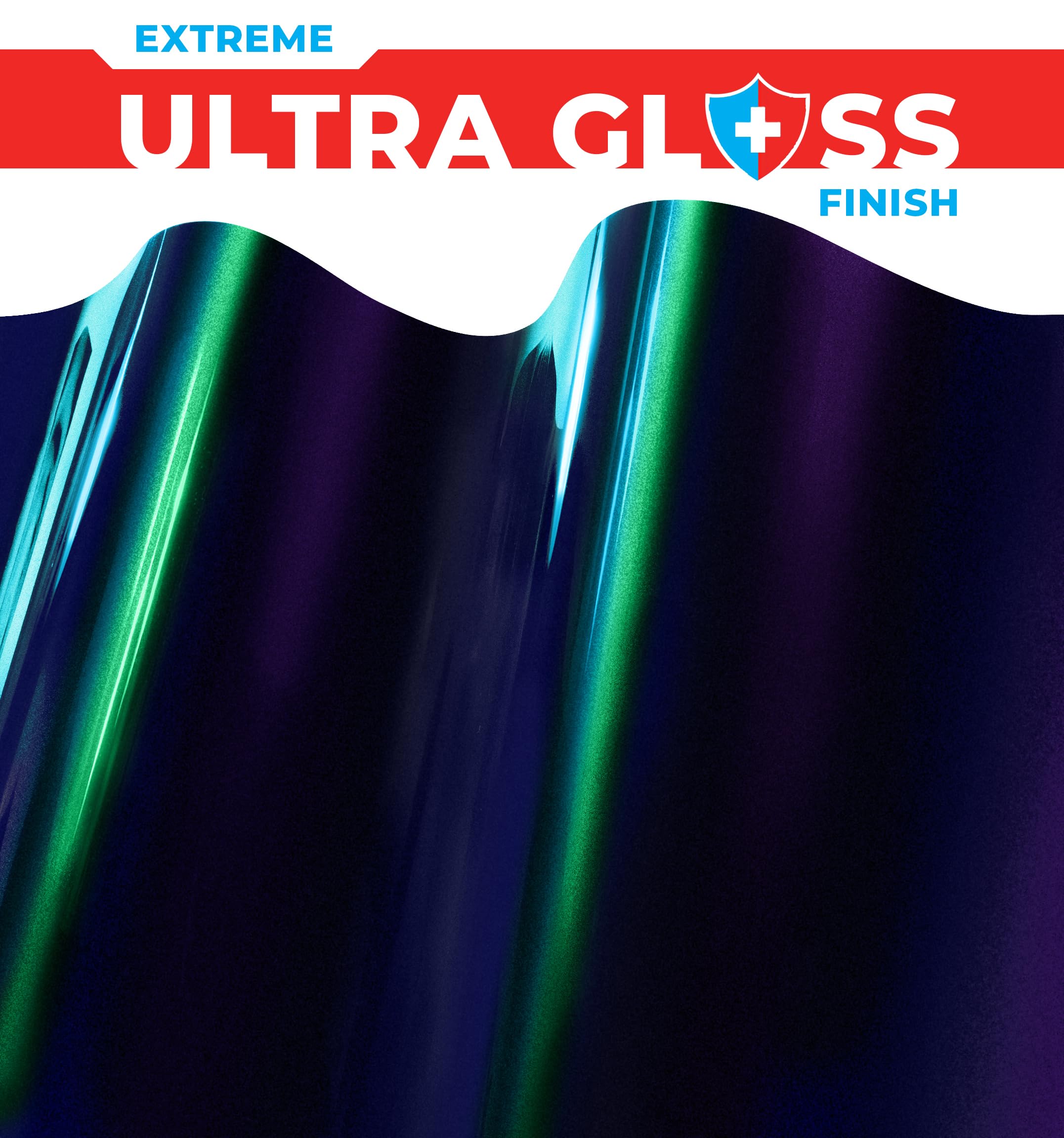 VViViD ColorFusion PPF Vinyl Car Wrap - Gloss Metallic Blue Chameleon, 60ft x 5ft Roll