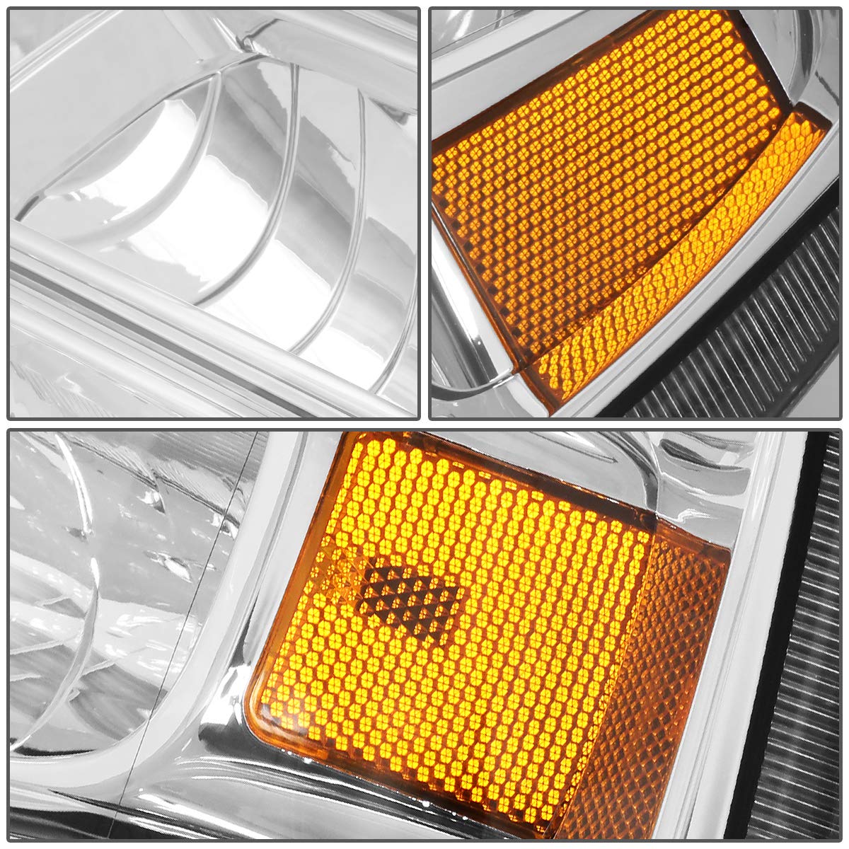 Auto Dynasty Halogen Model Factory Style Headlight Lamps Assembly, Compatible With Ford F250 F350 F450 F550 Super Duty 05-07, Dr