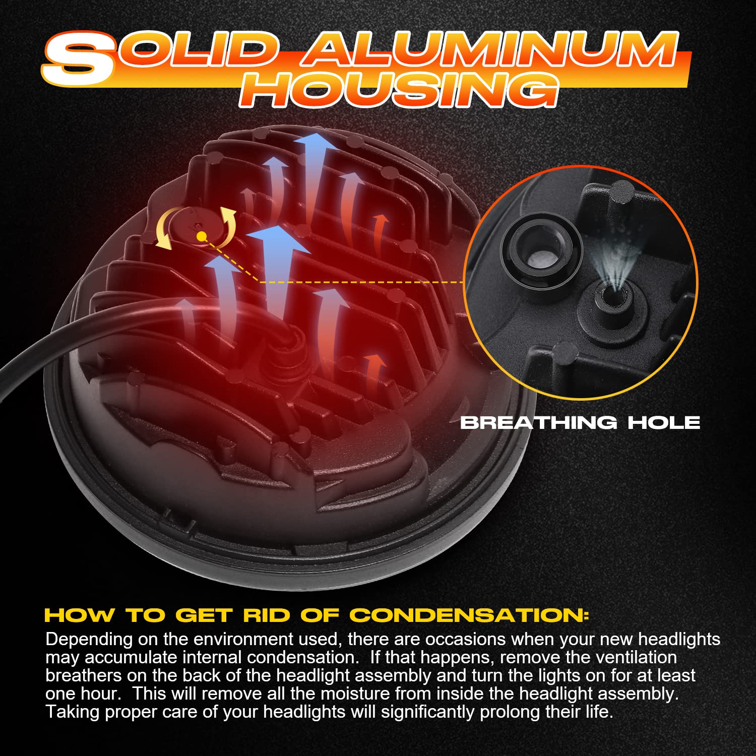DOT Approved 80W 5-3/4'' 5.75'' Round LED Projection Headlight Compatible with Dyna Street Bob Super Wide Glide Low Rider Night