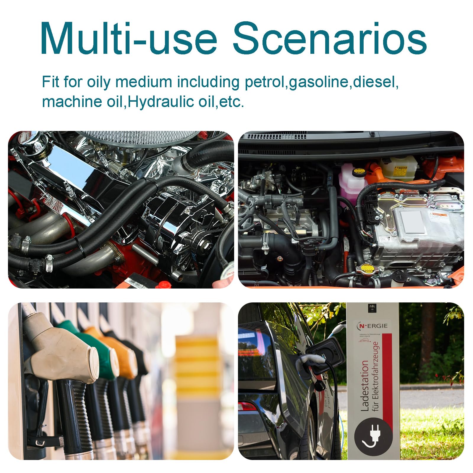 Housun Fuel Line 3/8 Inch Id, Fuel Hose 10Ft, J30R7 Fuel Line Hose Nbr For Automotive Fuel Systems Engines.