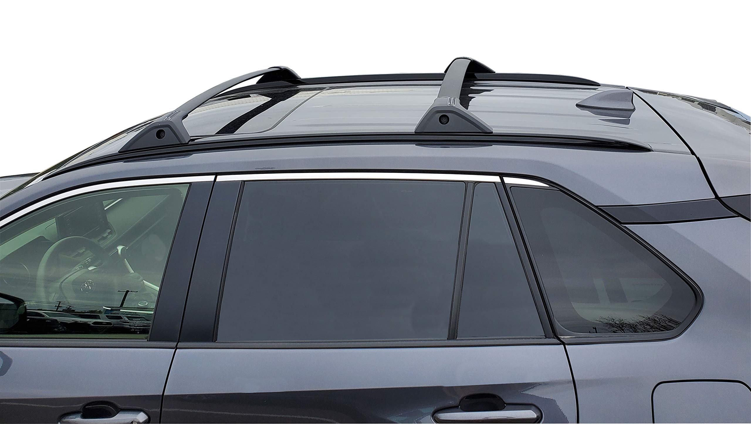 BRIGHTLINES Crossbars Roof Rack for 2019-2025 Toyota RAV4 LE XLE XSE, Metal, Black, Model BL404190