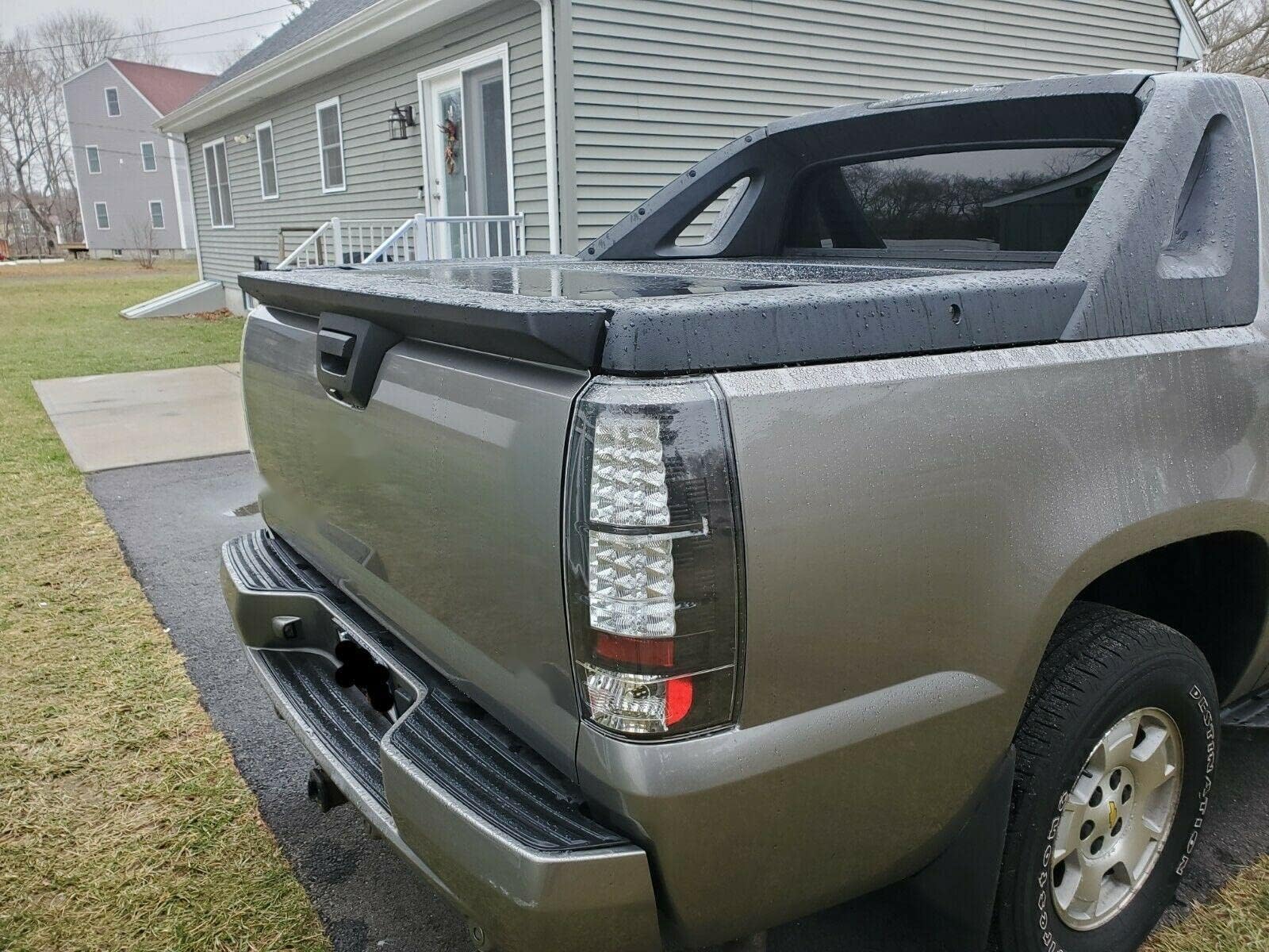 KUAFU Rear Tailgate Cover Cap for 07-13 Chevy Avalanche/Cadillac Escalade EXT, ABS Plastic, Black, Model GO-354