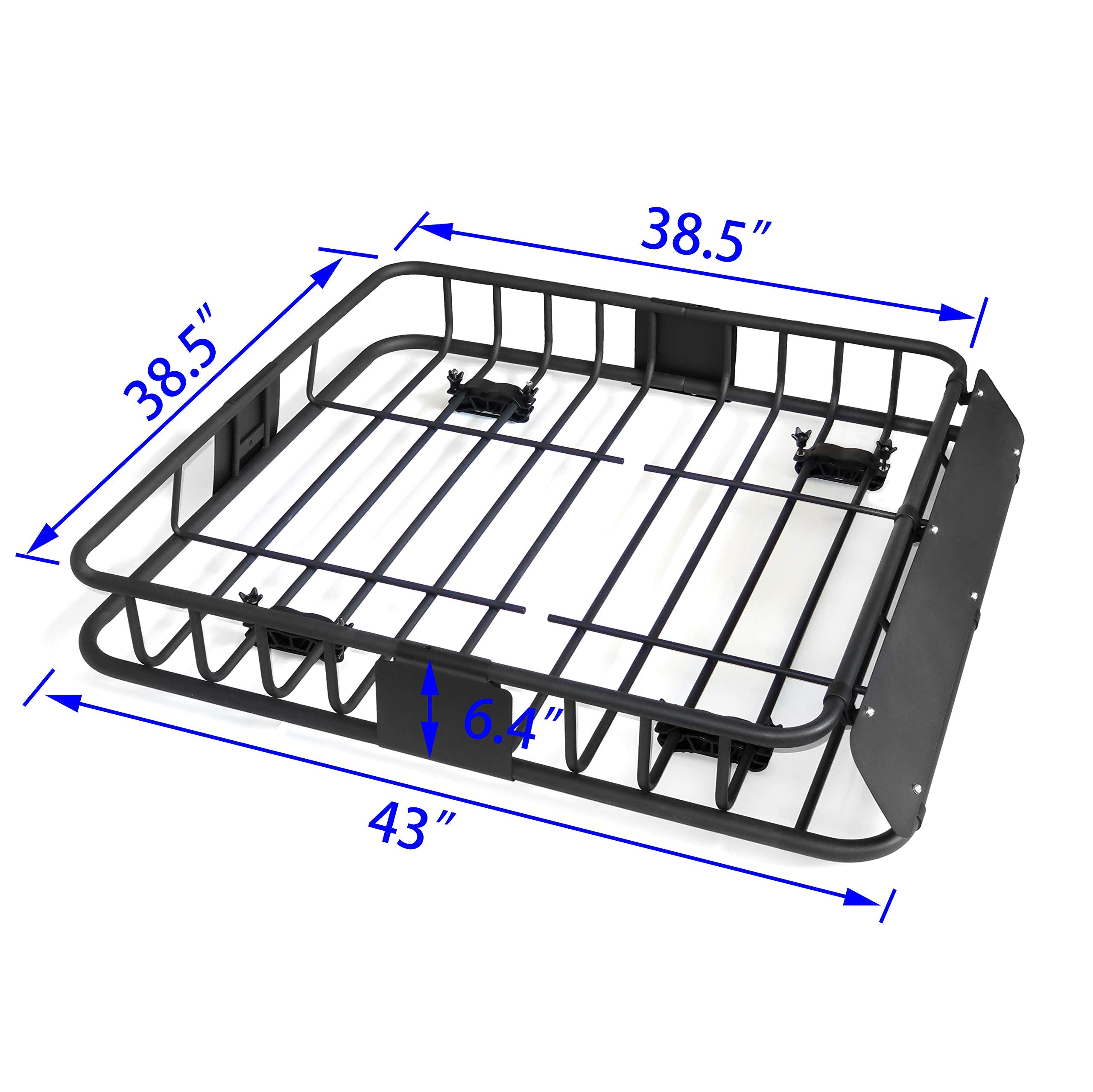 Httmt Mt371-029-M Black Universal Roof Rack Cargo Car Top Luggage Holder Carrier Basket Travel Suv