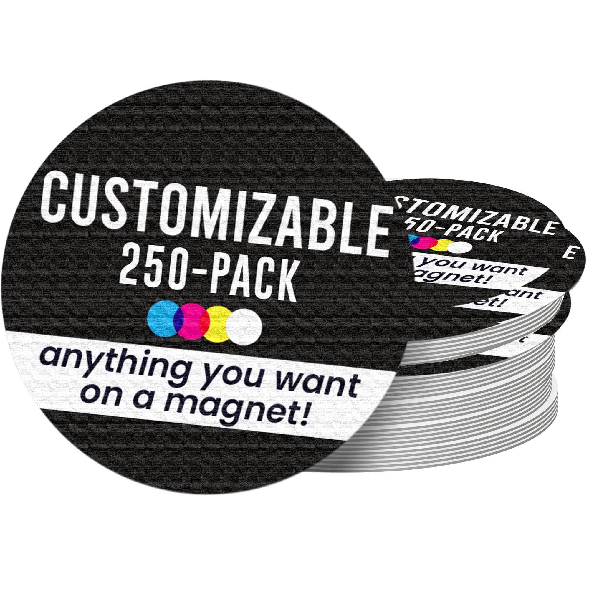 Magnet Me Up Customizable 30 Mil Round Magnet- 5   , 250 Pk Weatherproof Car Magnet For Businesses, Sports Teams, Fundraiser, Pe