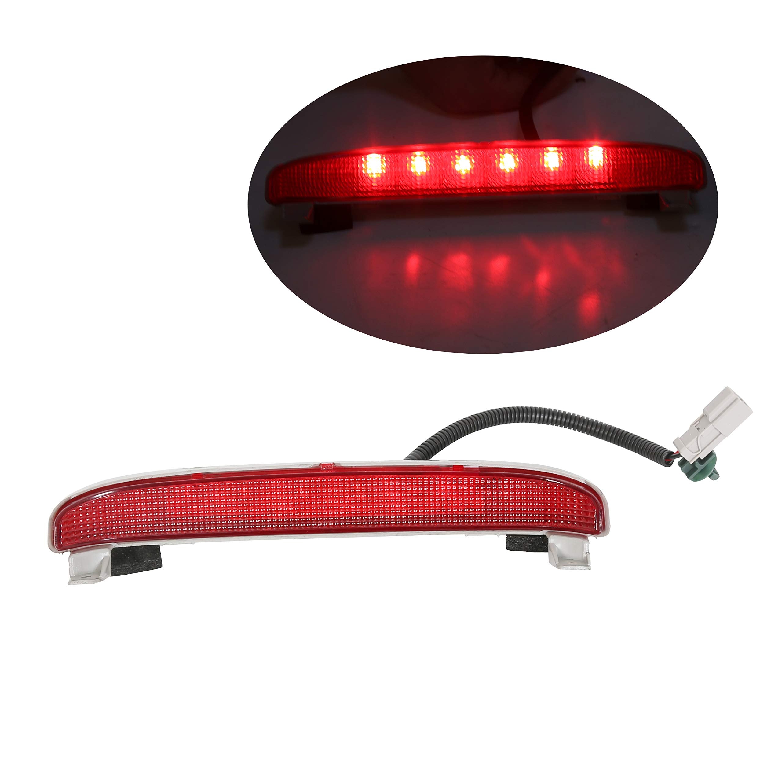 ECOTRIC LED Third 3rd Brake Light Compatible with 2006-2011 Honda Civic EX 2 Door Coupe Replacement For 34270SVAA01 High Mount S