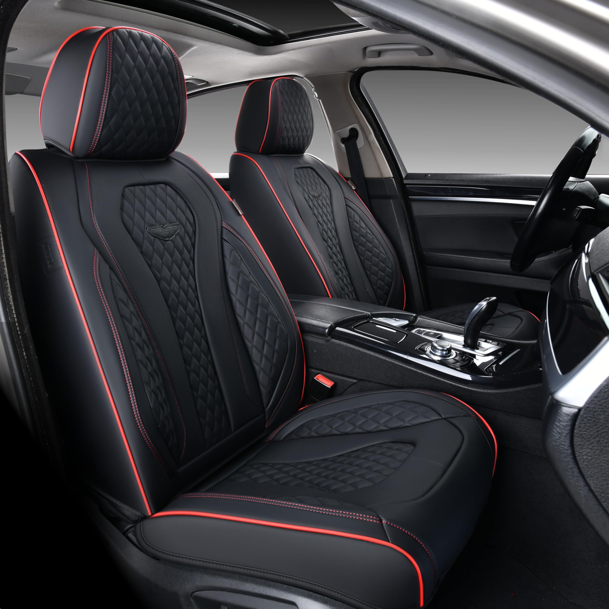 Coverado Seat Covers, Car Seat Covers Front Seats, Black Car Seat Cover, Waterproof Leather Seat Covers, Seat Cushion, Front Car