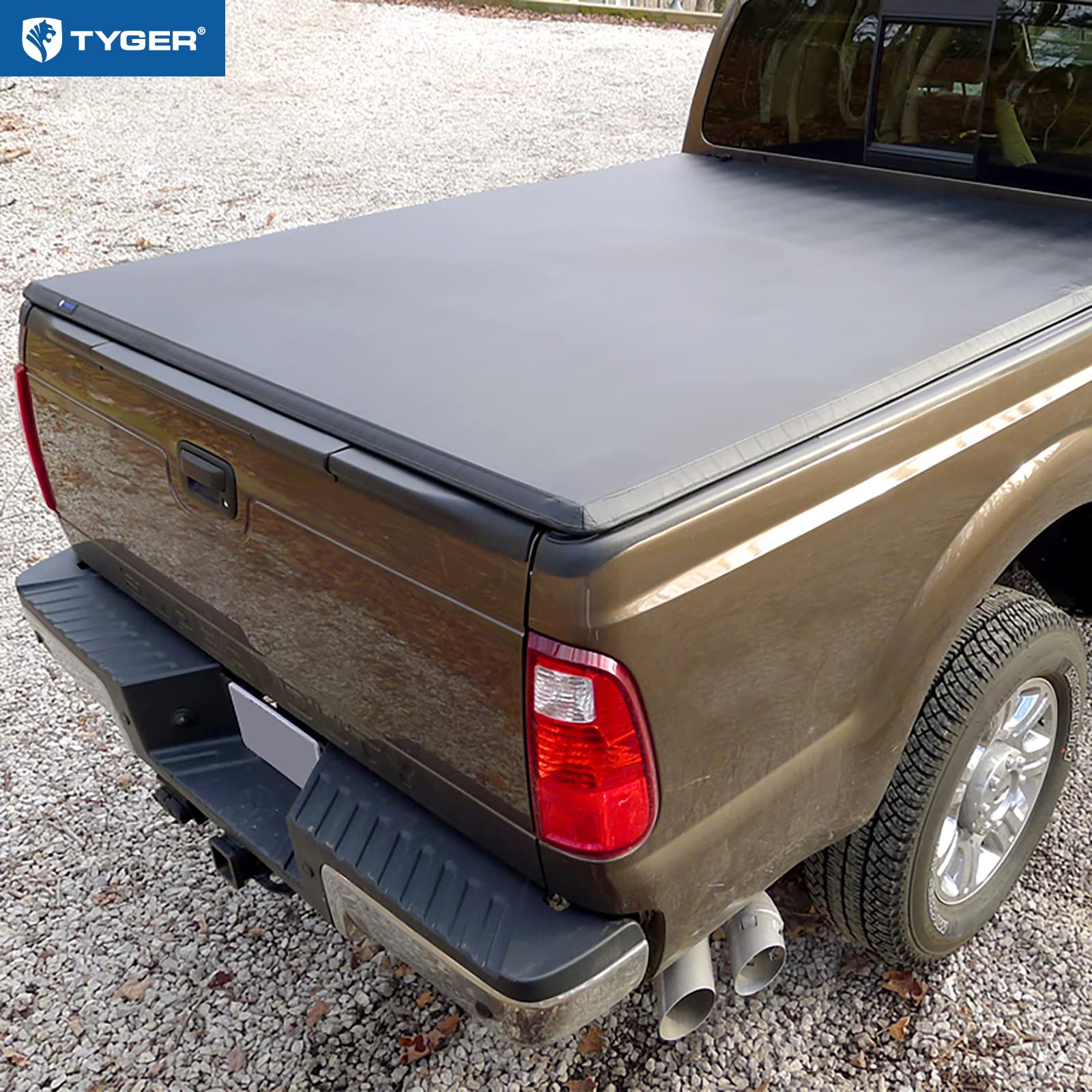 Tyger Auto T3 Soft Tri-fold Truck Bed Tonneau Cover Compatible with 2017-2025 Ford F-250 F-350 Super Duty | 6.75' (82'') Bed | T