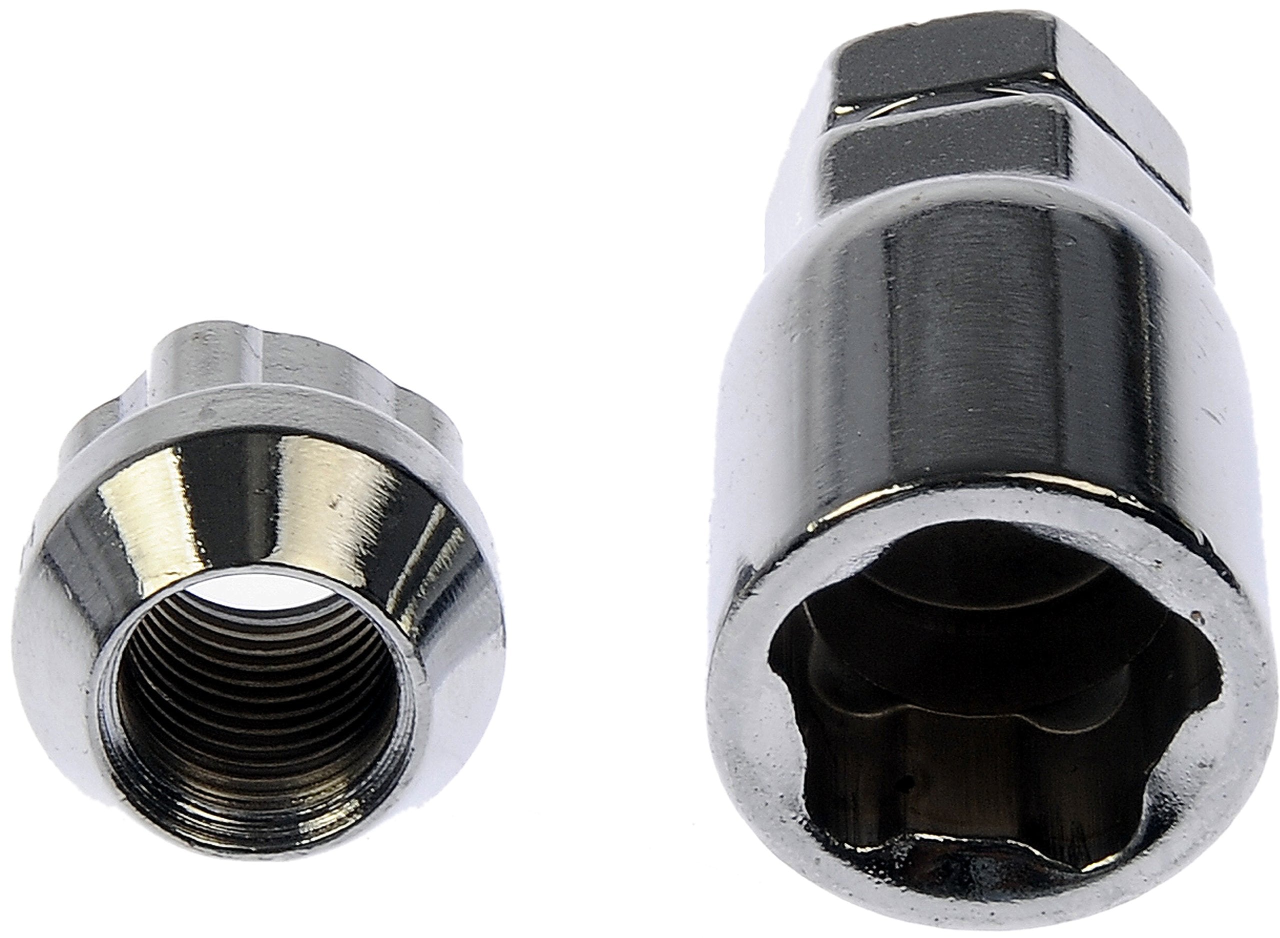 Dorman 711-626 Wheel Nut Lock Chrome Bulge Seat Open End M14-1.50 Compatible With Select Models, 4 Pack