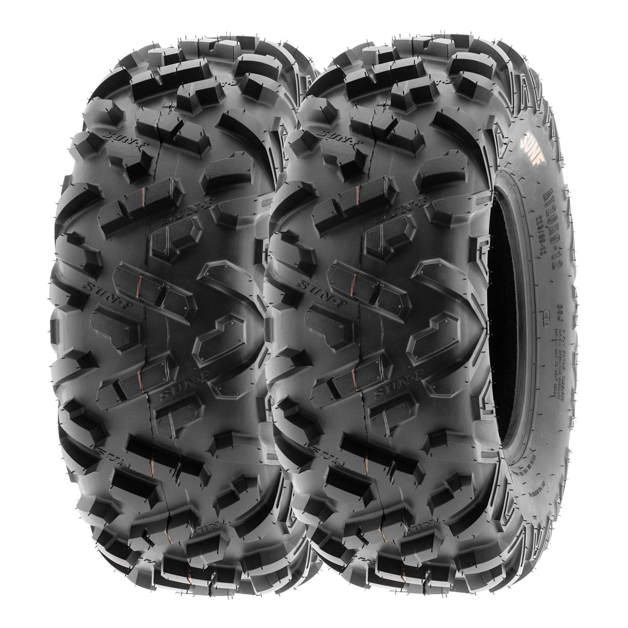 SunF 26x9-12 ATV UTV 26x9x12 All Terrain Tires 6 PR A051 POWER II - PAIR of 2
