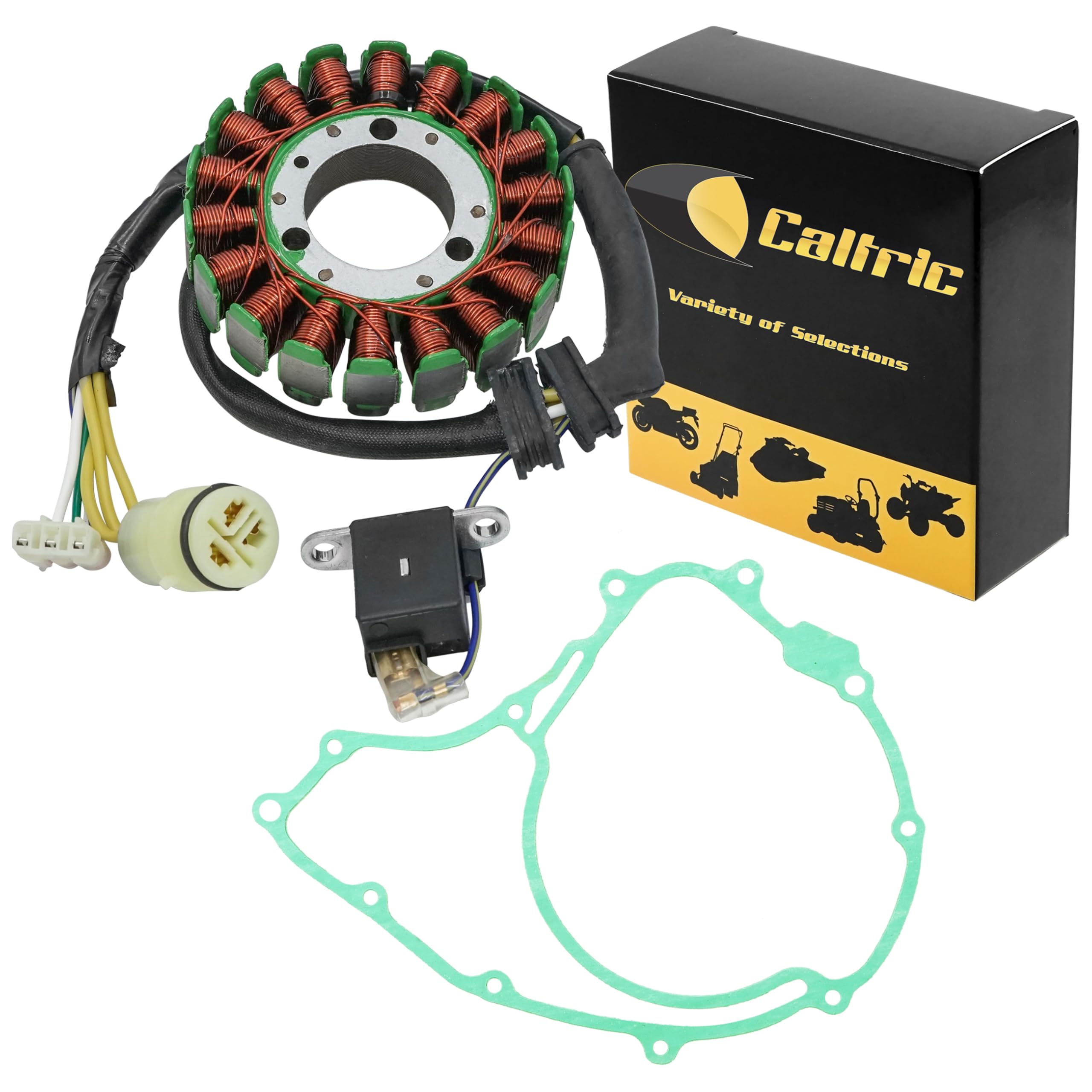 Caltric Stator and Gasket Compatible With Honda Trx300 Trx-300 Fourtrax 300 1988-199518 Pol