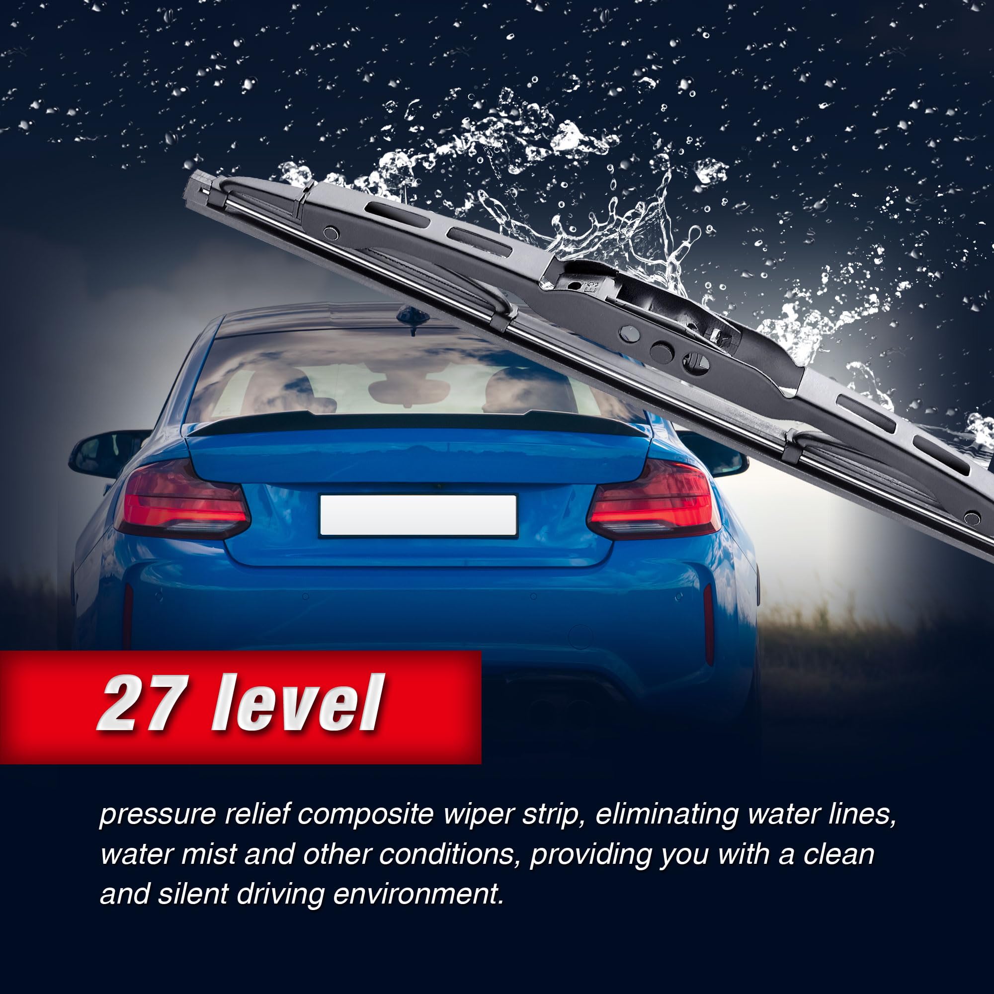 13''+13'' Windshield Wiper Blades Replacement For Jeep Wrangler Tj 2006 2005 2004 2003 2002 2001 2000 1999 1998 1997 Icexsnow Al