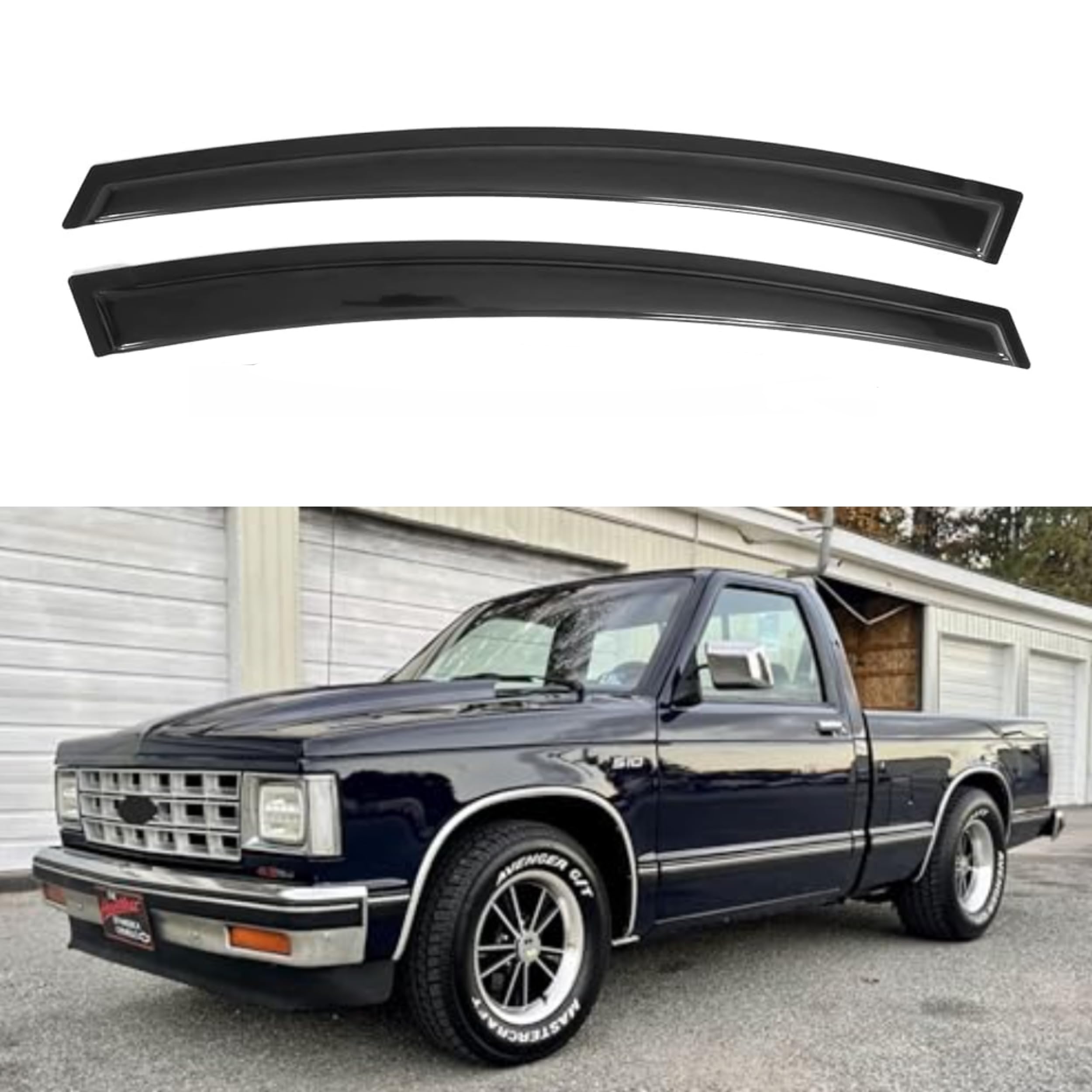 Ig Window Visor For Ford Transit 2014-2024, Rain Guard Tape-On Extra Durable Sun Wind Side Vent Window Deflector, 2014 2015 2016