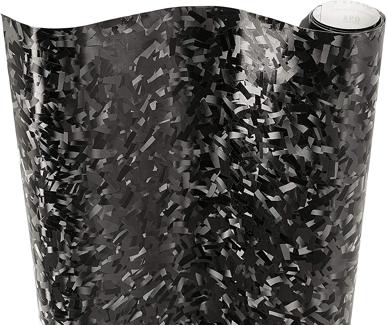 Vvivid+ 2020 Edition Forged Black Composite Carbon Vinyl Wrap Roll (2.5Ft X 5Ft)