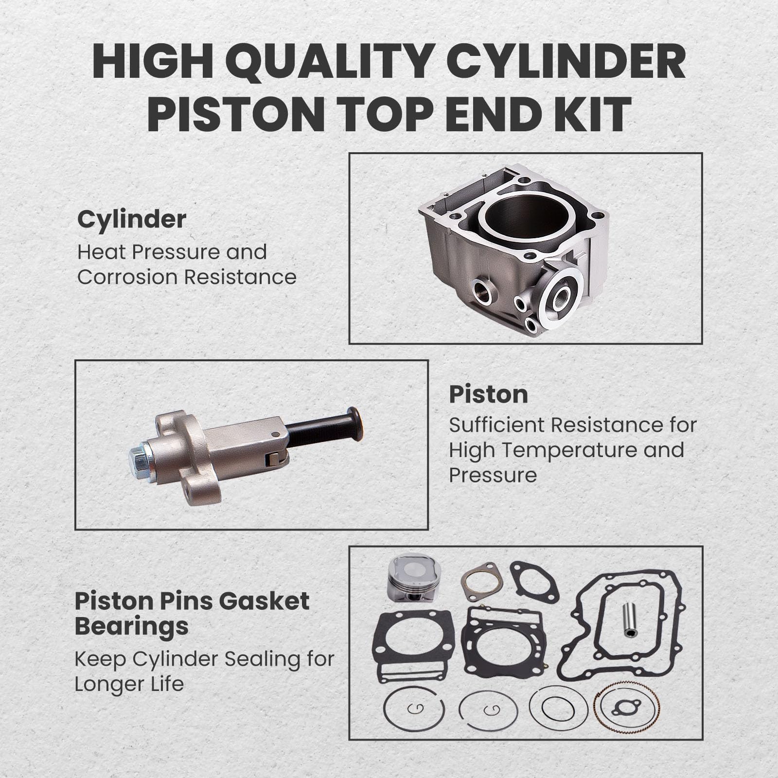 Waverspeed maXpeedingrods Cylinder Piston Top End Kit 92mm for Polaris Ranger Sportsman Scrambler 500 (1996-2012)