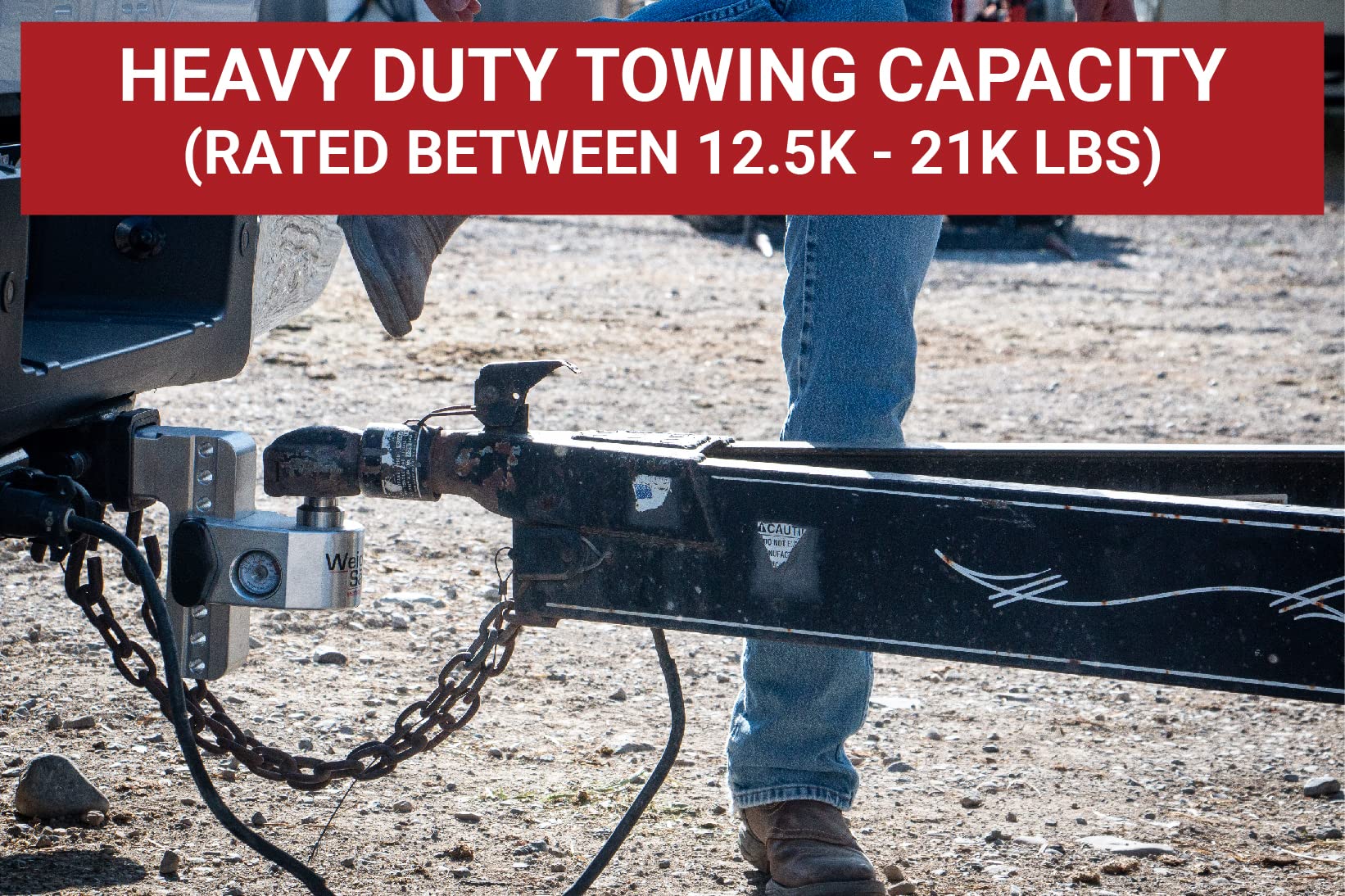 Weigh Safe Adjustable Trailer Hitch Ball Mount - 6'' Drop Hitch For 2'' Receiver W/ 2 Pc Keyed Alike Lock Set, Premium Aluminum