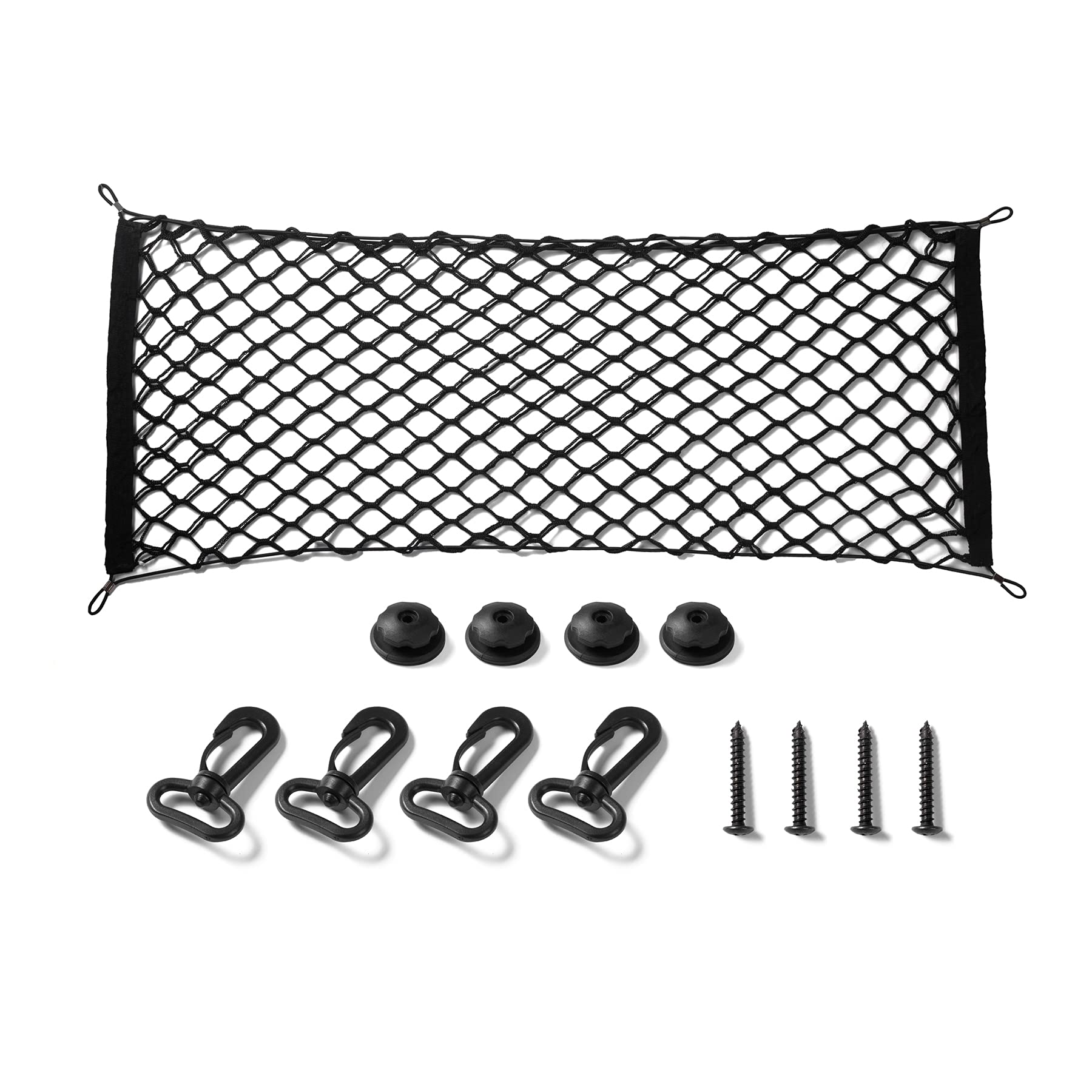 Amiss Cargo Net Stretchable, Car Exterior Accessories, Adjustable Elastic Trunk Storage Net With Hook For Suvs, Cars And Trucks (35.4X15.8 Inch)