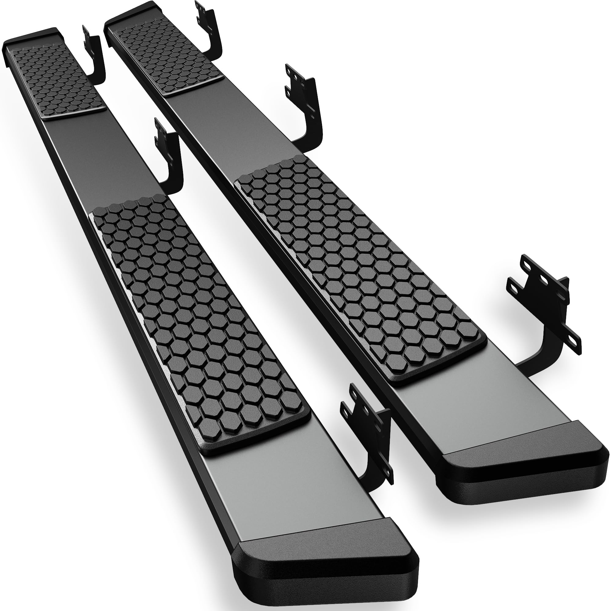 AUTOSAVER88 6 Inches Running Boards Compatible with 2019-2026 Ram 1500 New Body Crew Cab, Stainless Steel Side Steps Black Powde