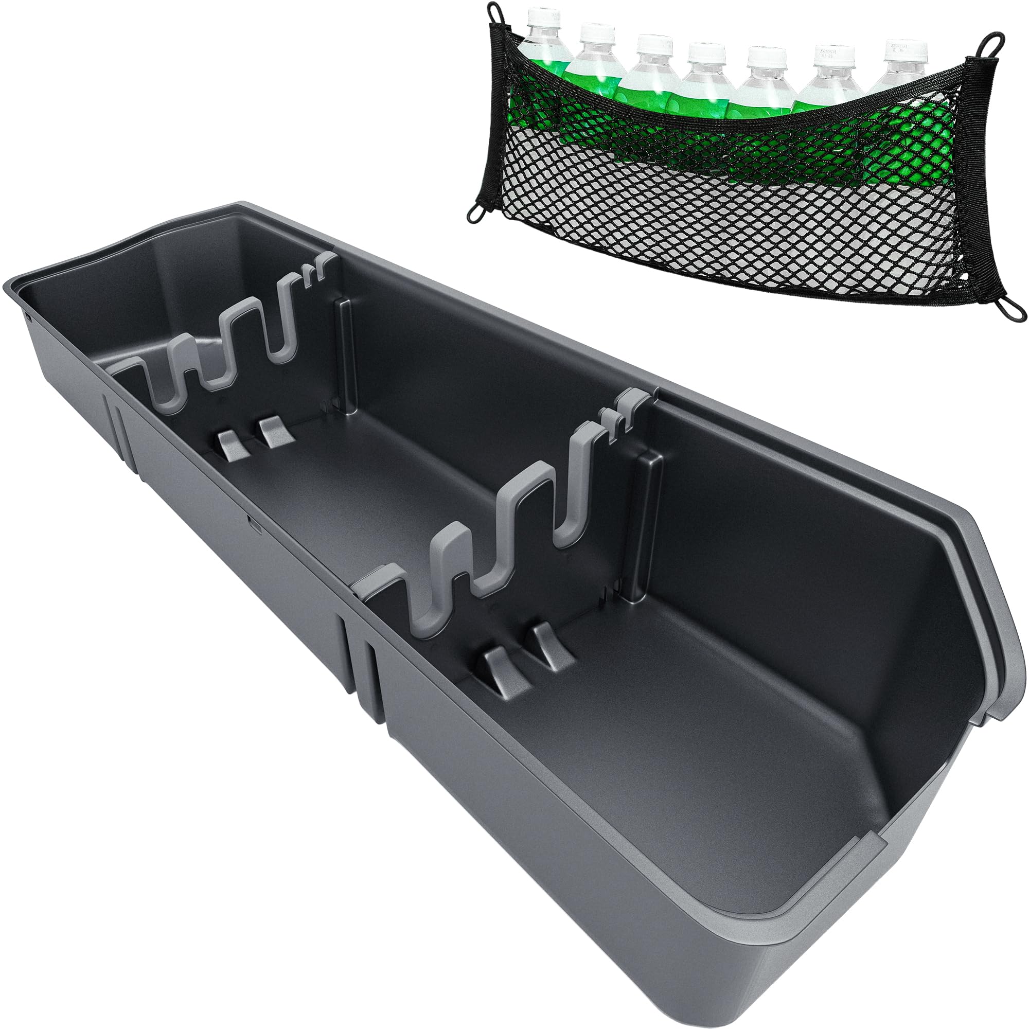 Yitamotor Rear Under Seat Storage Fit Ford 2015-2024 F150 & 2017-2024 Super Duty Supercrew/Crew Cab, Upgraded Truck Organizer Un