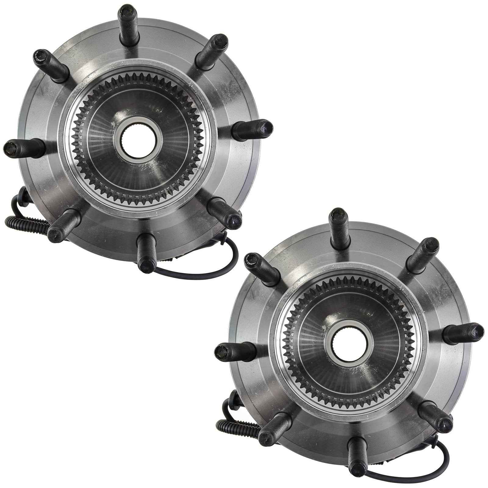 Trq Front Wheel Hub Bearings Assembly Set Compatible With 2003-2005 Ford Excursion 2003-2004 F-250 Super Duty F-350 Super Duty
