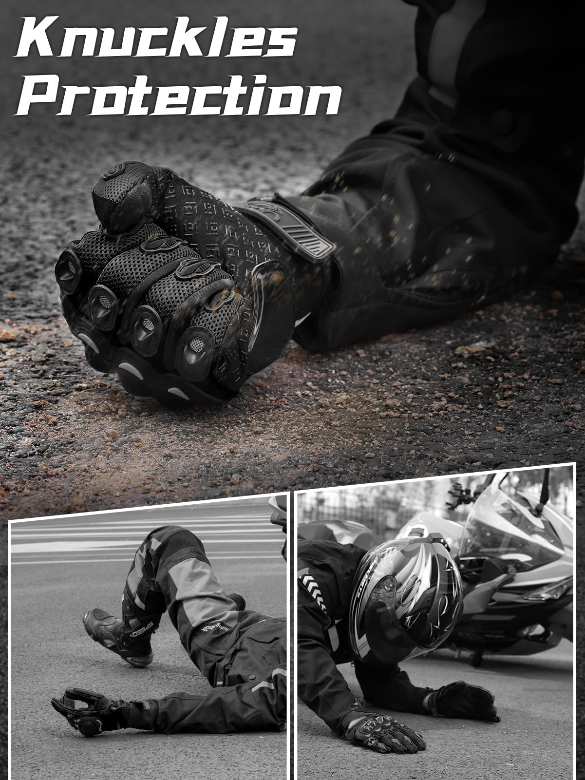Cofit Breathable Mesh Motorcycle Gloves, Touchscreen Protective Motorbike Gloves For Men And Women Bmx Atv Mtb Riding, Road Raci