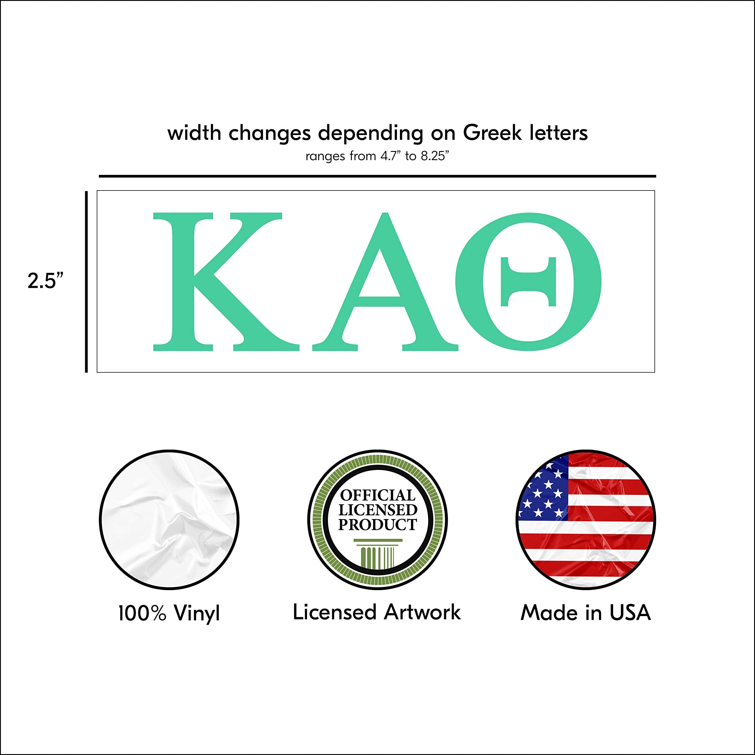 Pro-Graphx Gamma Phi Beta Greek Sorority Sticker Decal, 2.5 Inches Tall, Mint