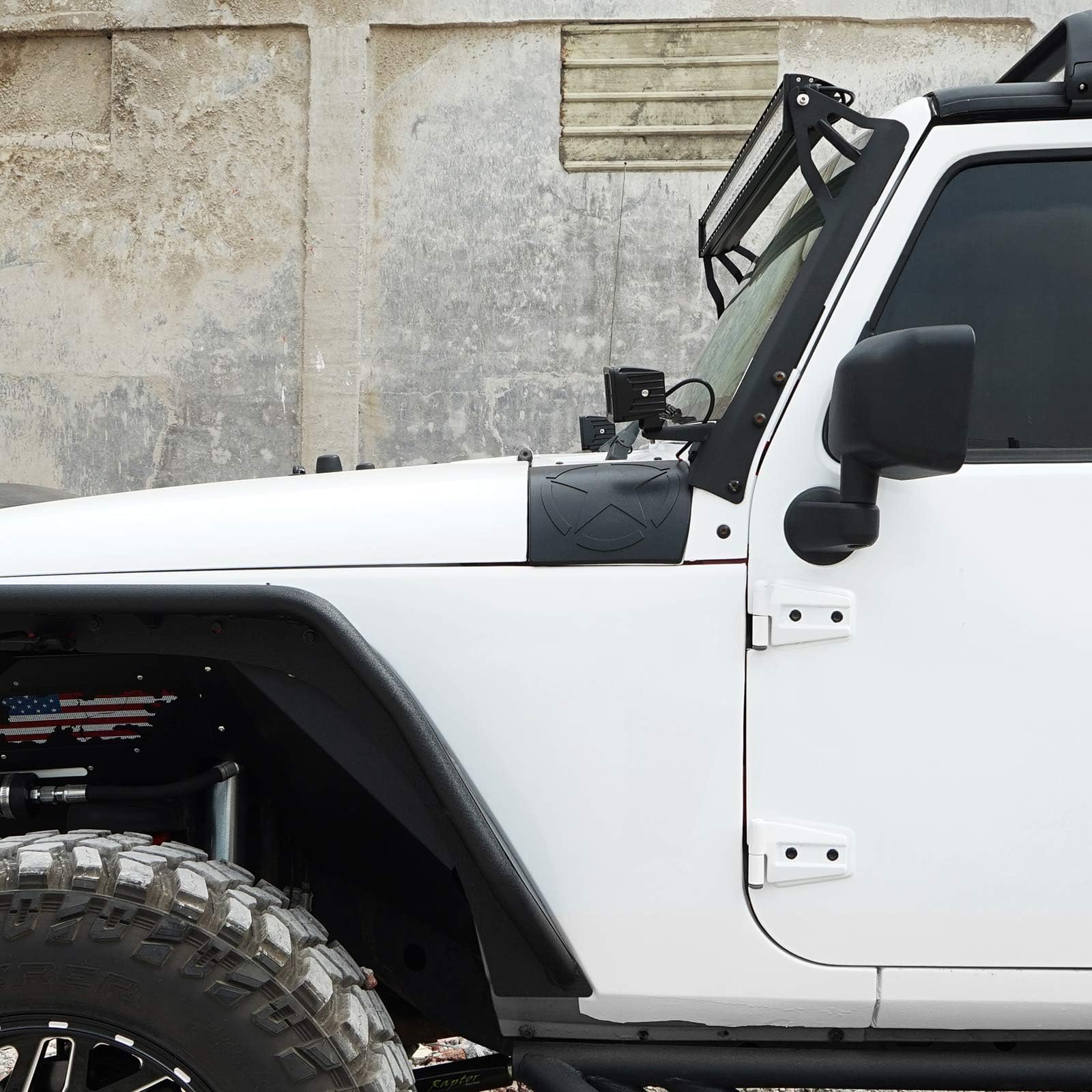 Hooke Road Cowl Body Armor Side Corner Guard Cover Compatible With Jeep Wrangler Jk & Unlimited 2007-2018 - Five Star