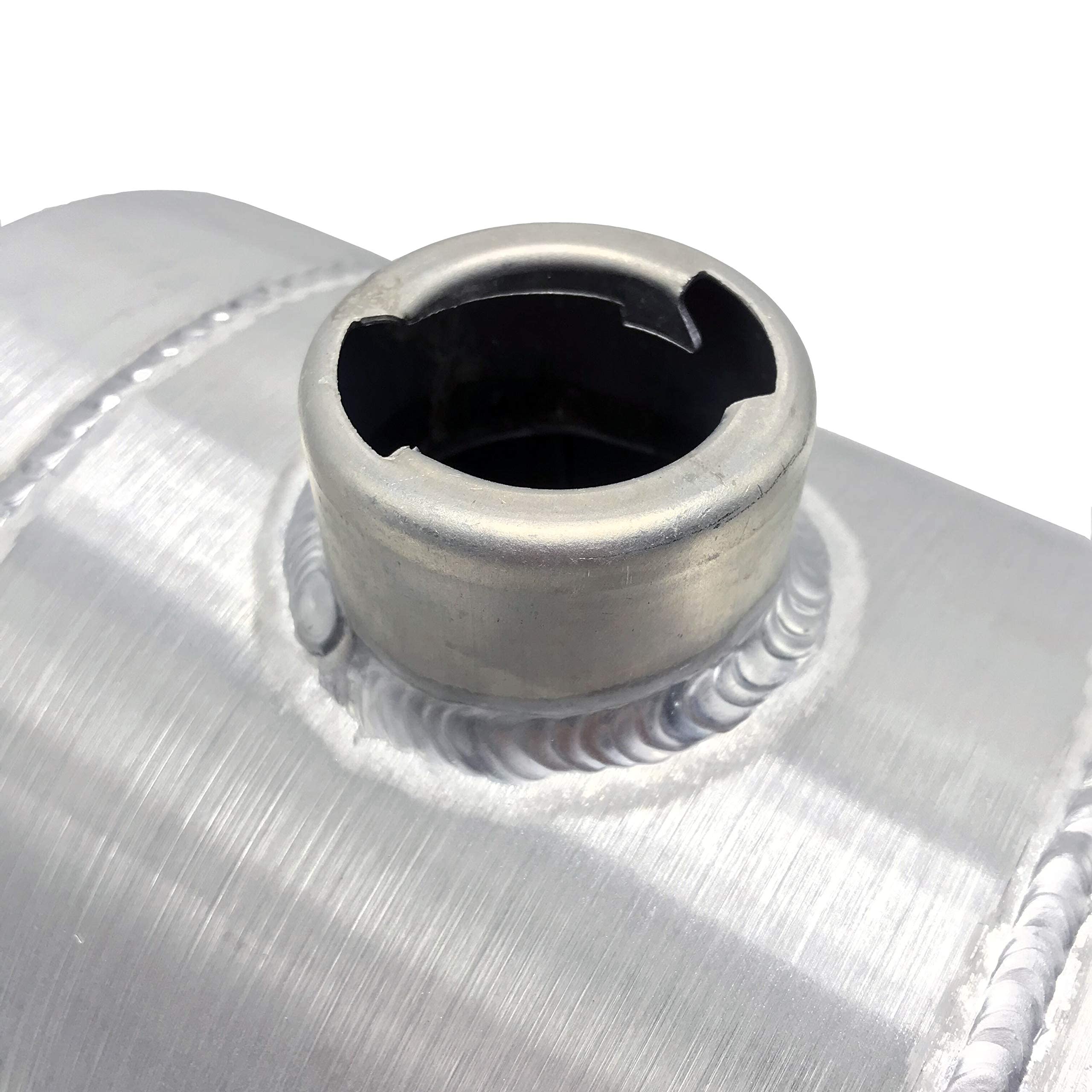JSD AUTO PARTS 2.5 Gallon Center Fill Spun Fuel Tank - 12"x8", Alloy Steel, 1/4 NPT for Go Cart