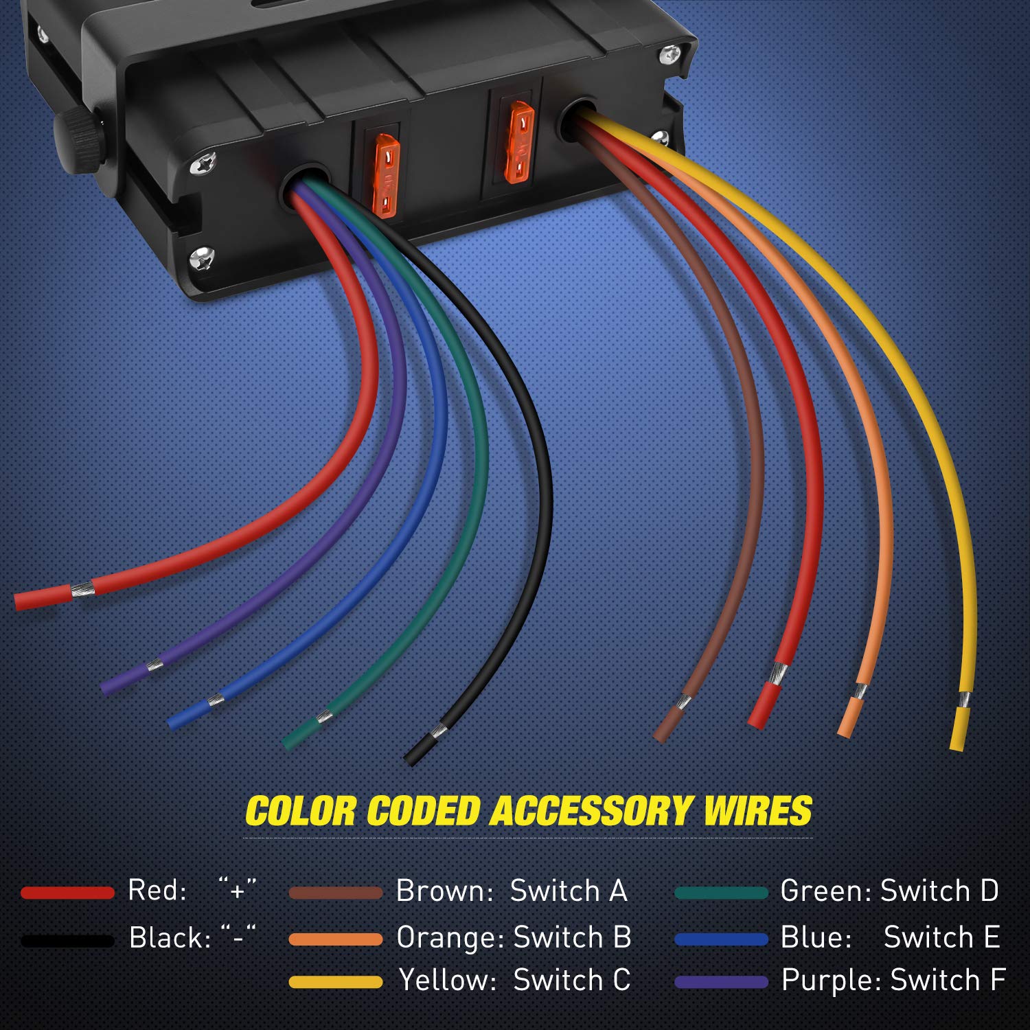 Nilight - 6 Gang Rocker Switch Box SPST Toggle Switch Panel 12V 24V 20A Switch Panel 60Amp Max for Automotive Cars Vehicles Boat