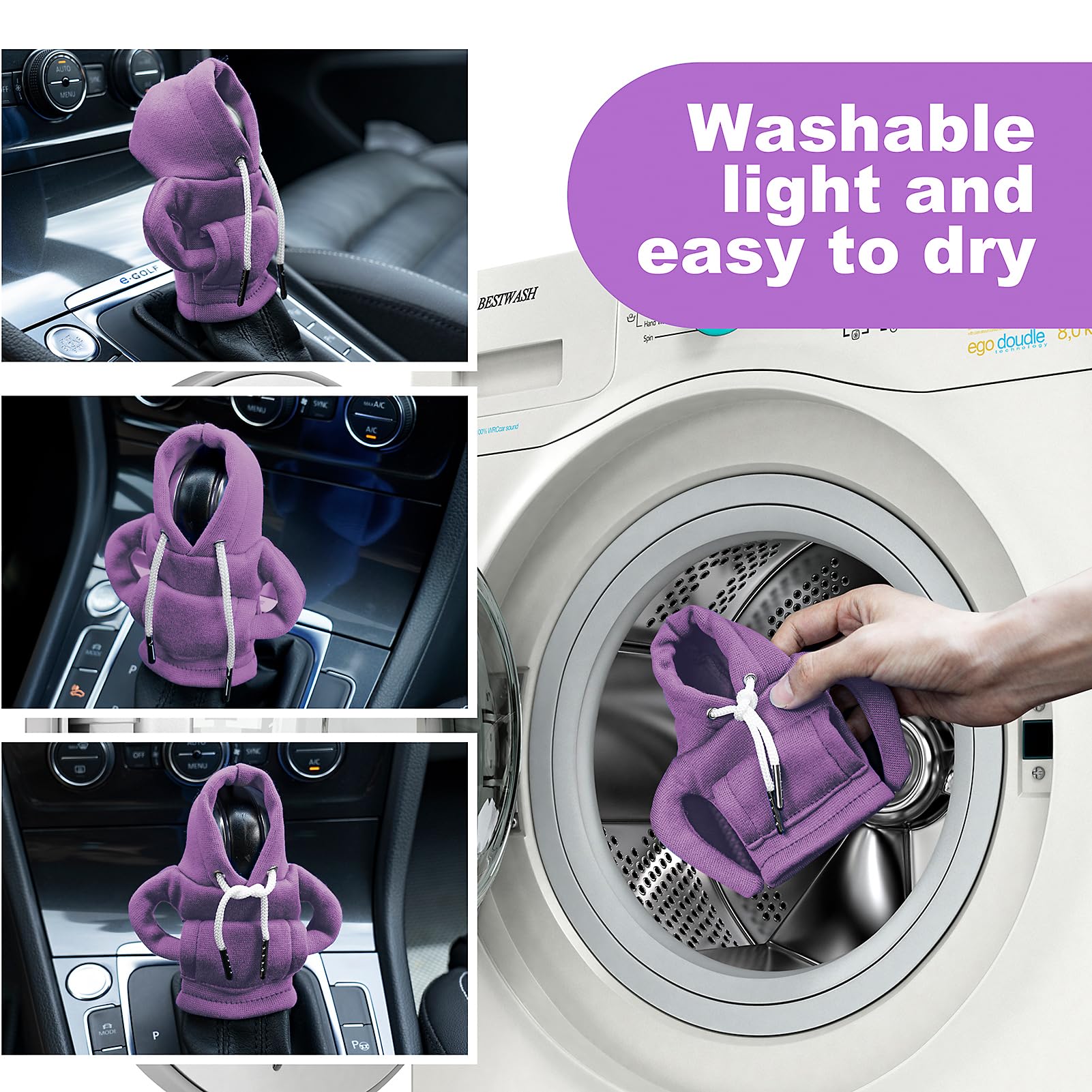 Gear Shift Hoodie, Universal Car Shift Knob Cover, Mini Hoodie For Car Shifter, Automotive Interior Cute Gadgets Car Accessories