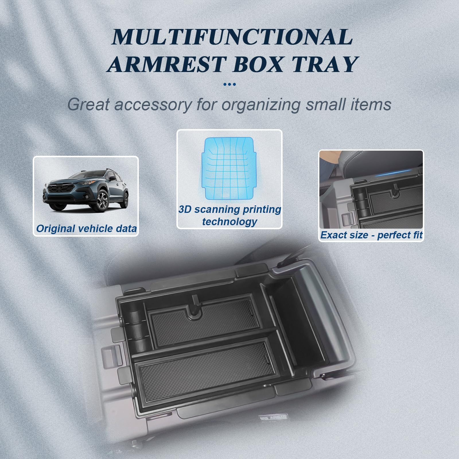 BIBIBO 2024 Crosstrek Center Console Organizer - 2Pack, Double Layers, ABS Material for Subaru Crosstrek & Impreza