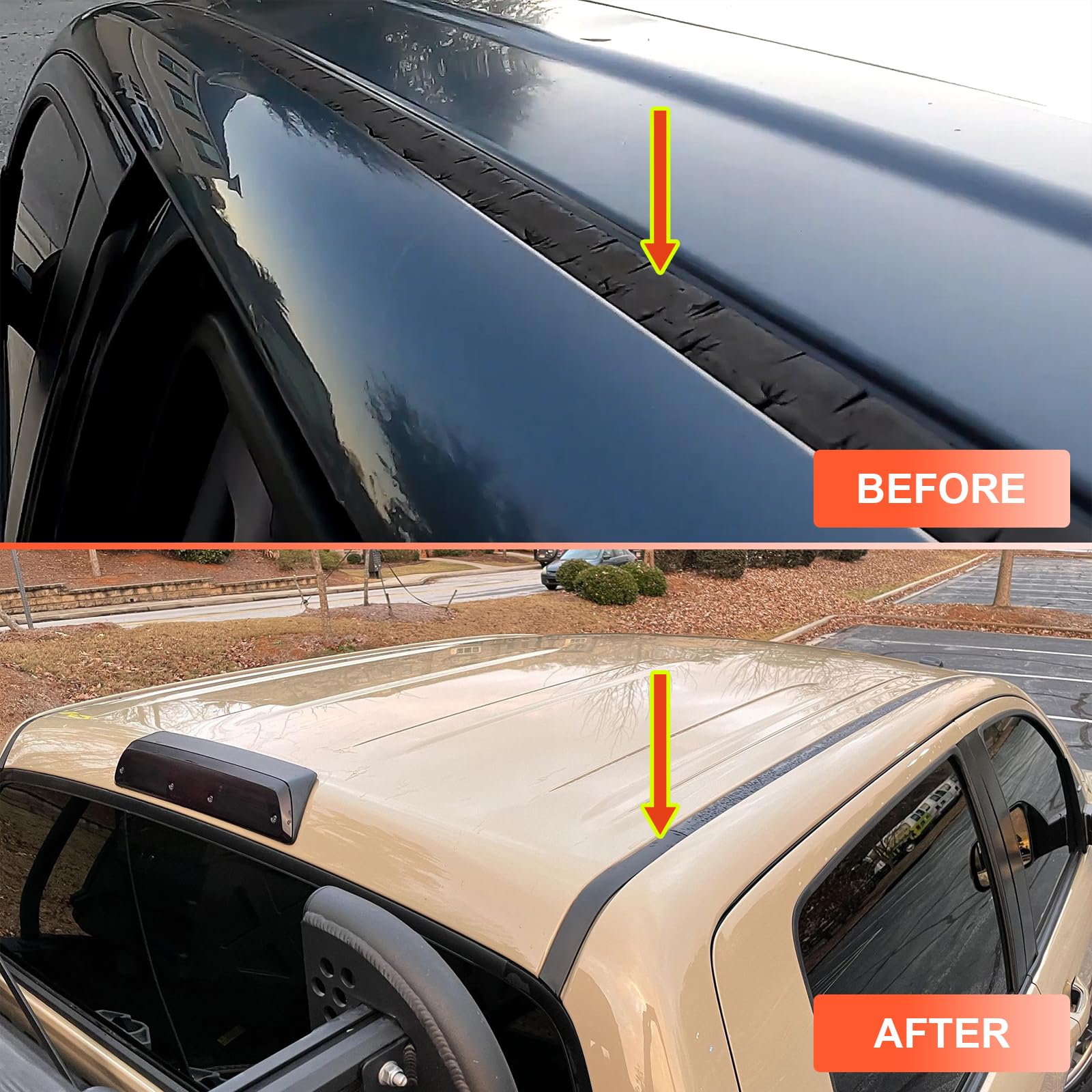 ACLONG Roof Molding Drip Weatherstrip Car Roof Moulding Trim Seal Kit Fit for Toyota Tundra Double Cab 2007-2020 Replaces 75551-